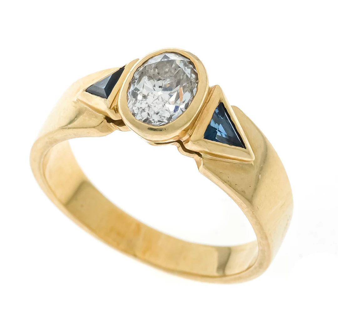 Ovalschliff-Diamant-Ring GG 750/0