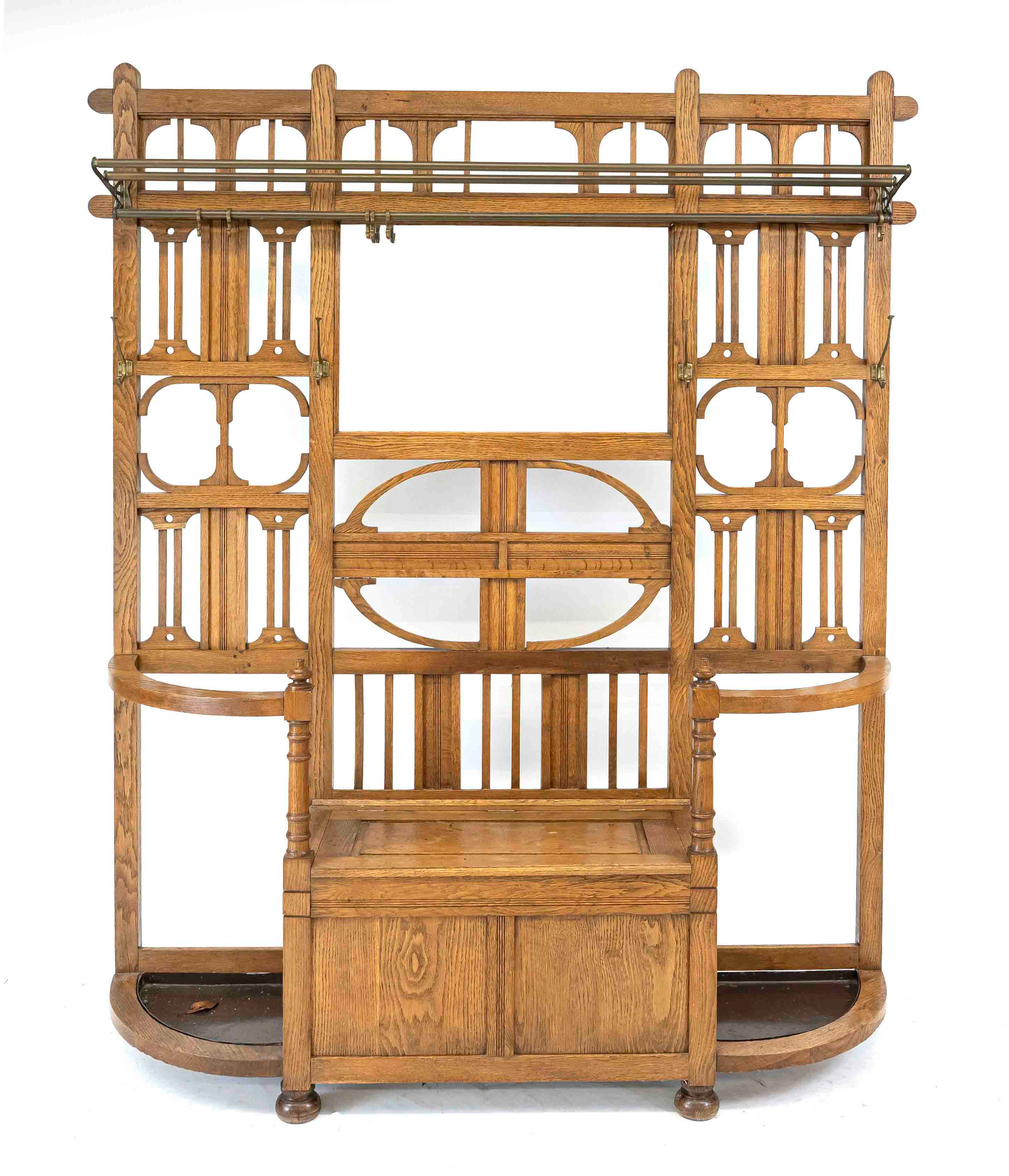 Große Jugendstil-Garderobe mit Tru