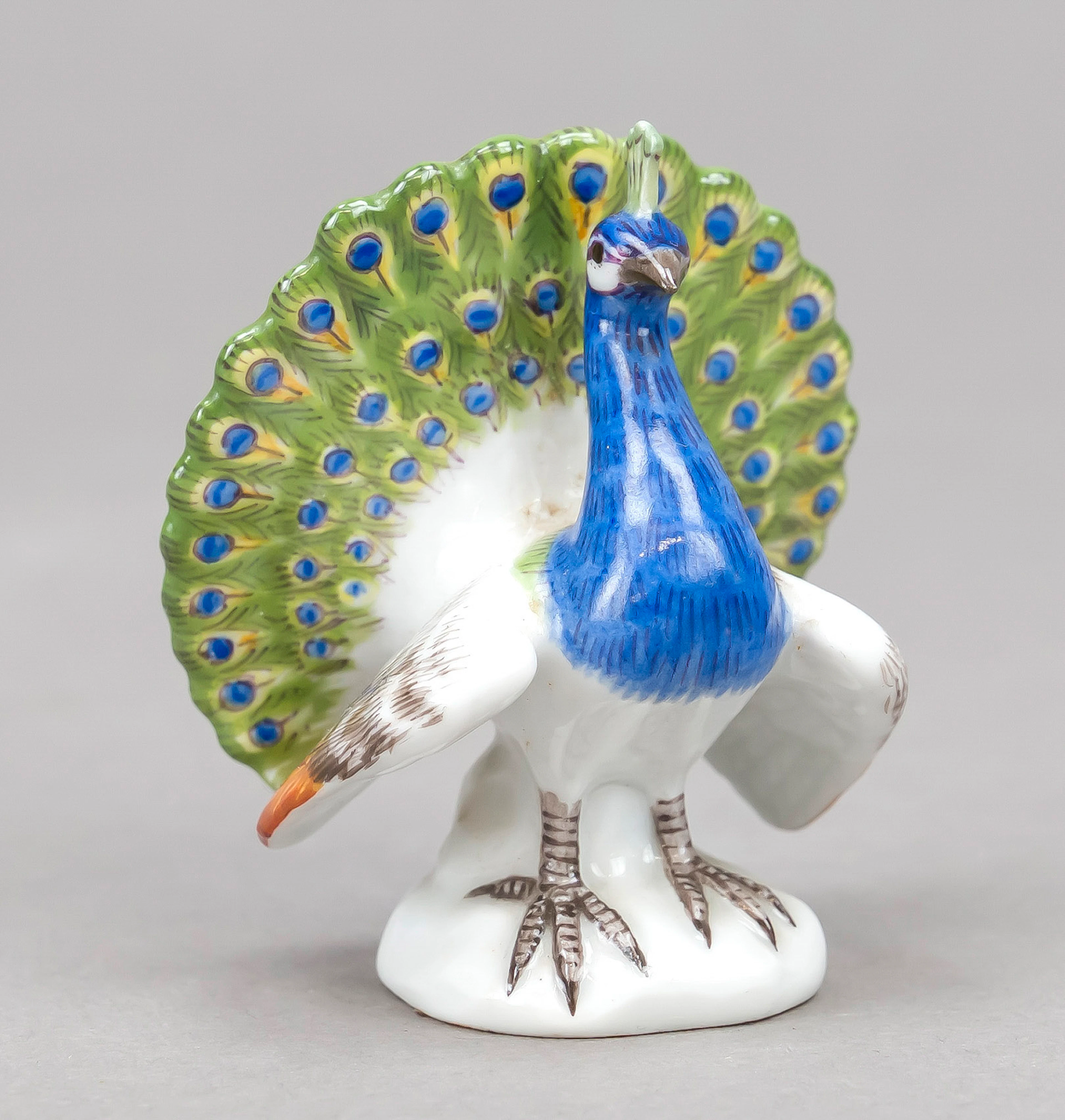 Miniatur Pfau, Meissen, Marke nac