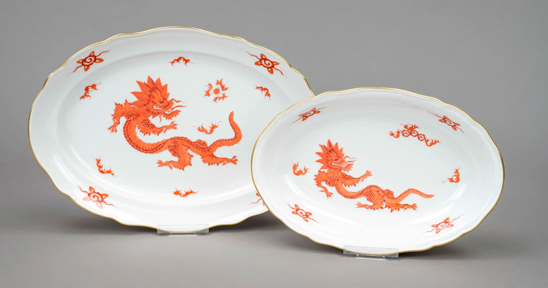 Zwei ovale Schalen, Meissen, Mark