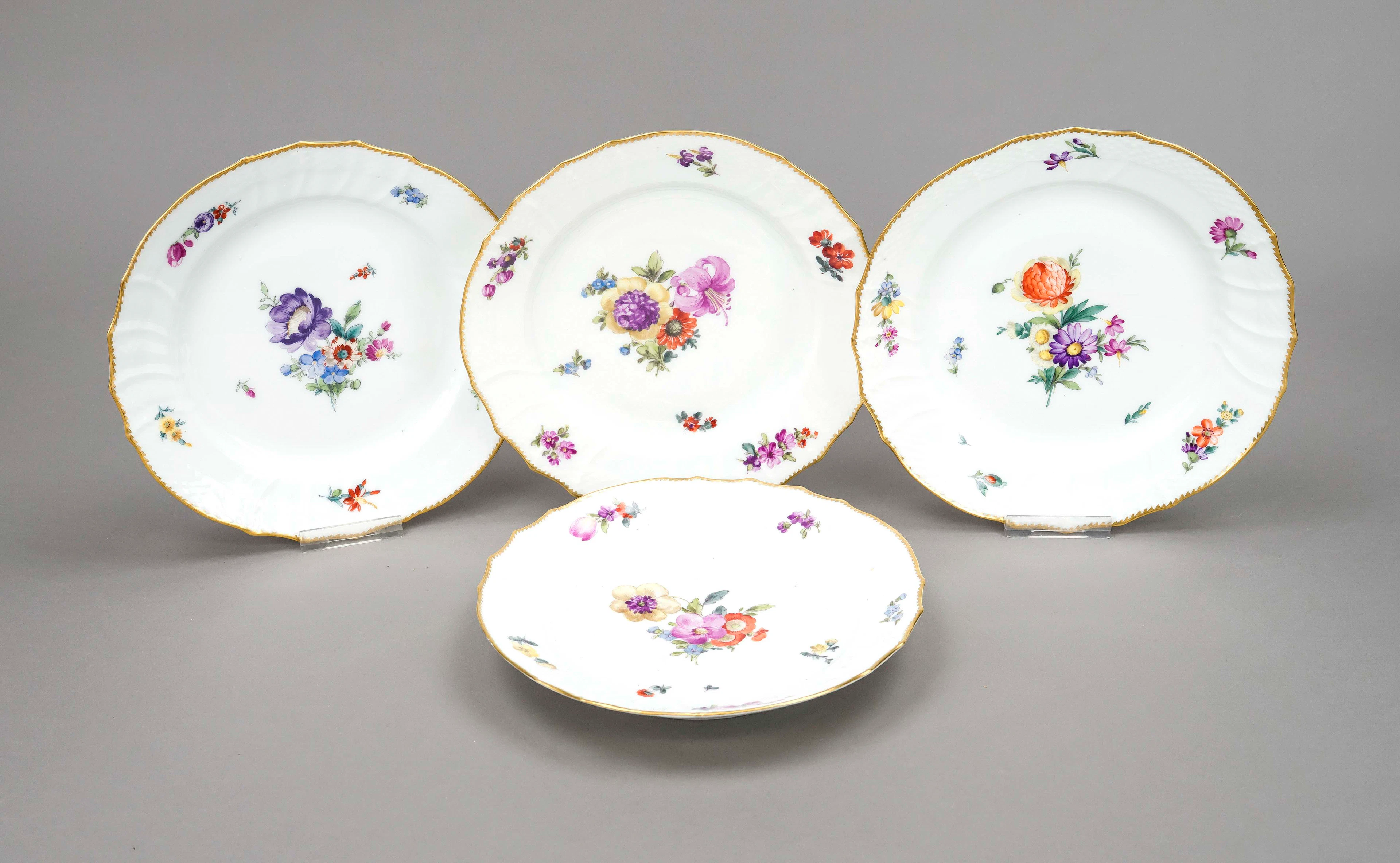 Vier Teller, Tablett, Royal Copen