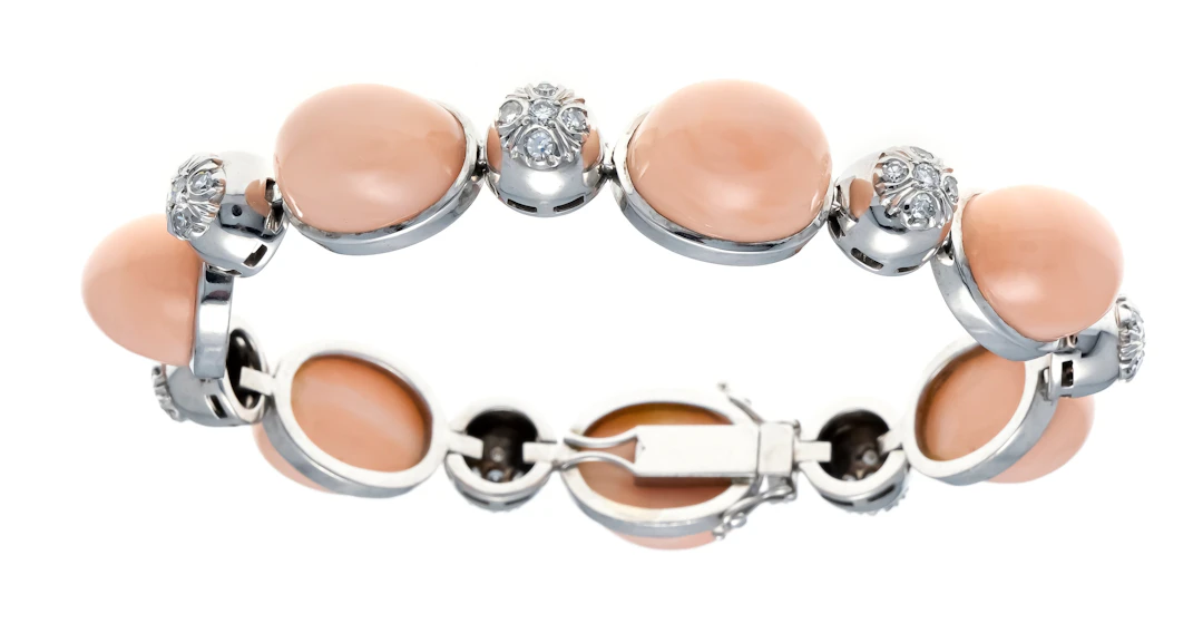 Korallen-Brillant-Armband WG 750/
