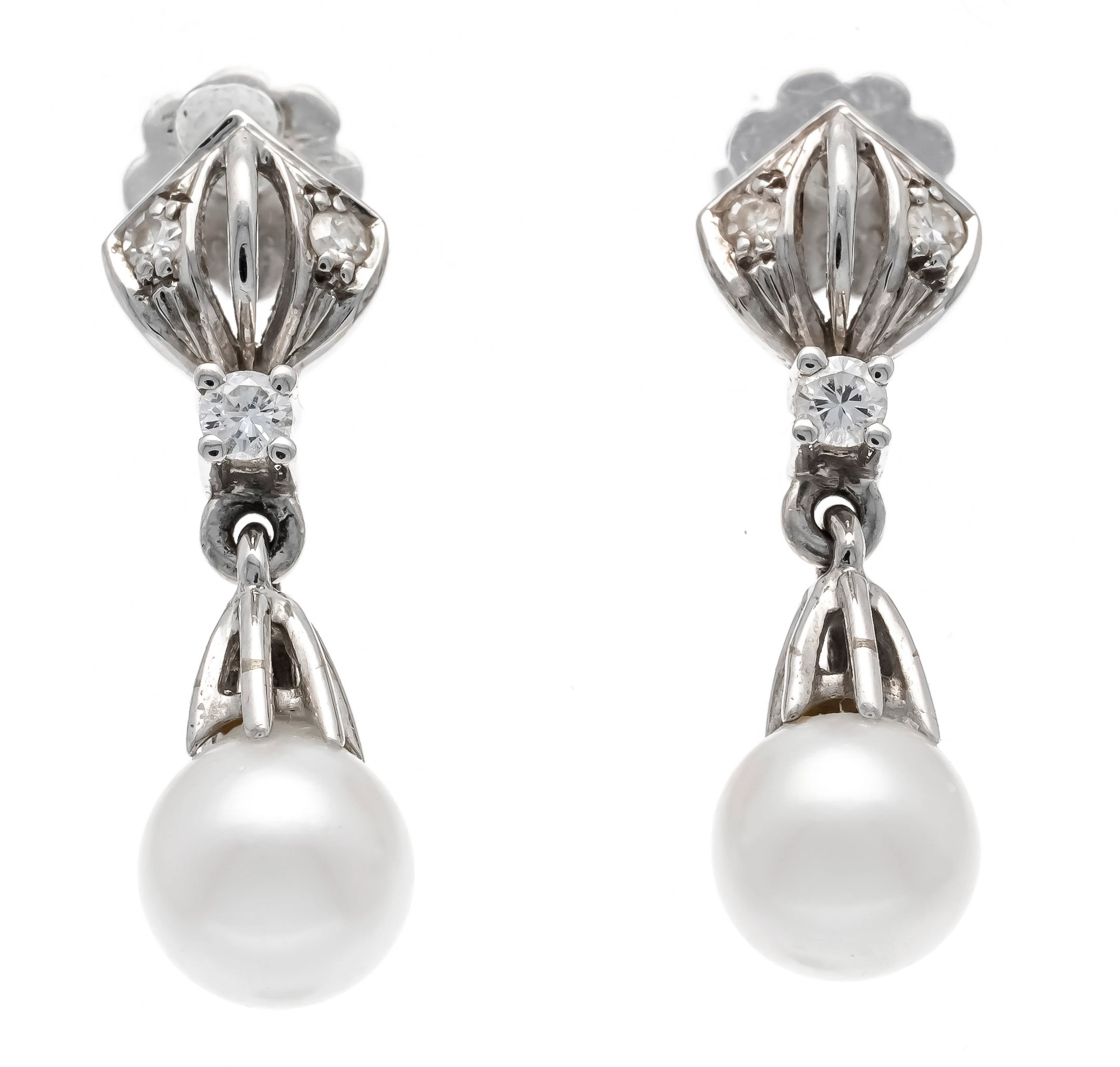 Akoya-Brillant-Ohrstecker WG 585/0