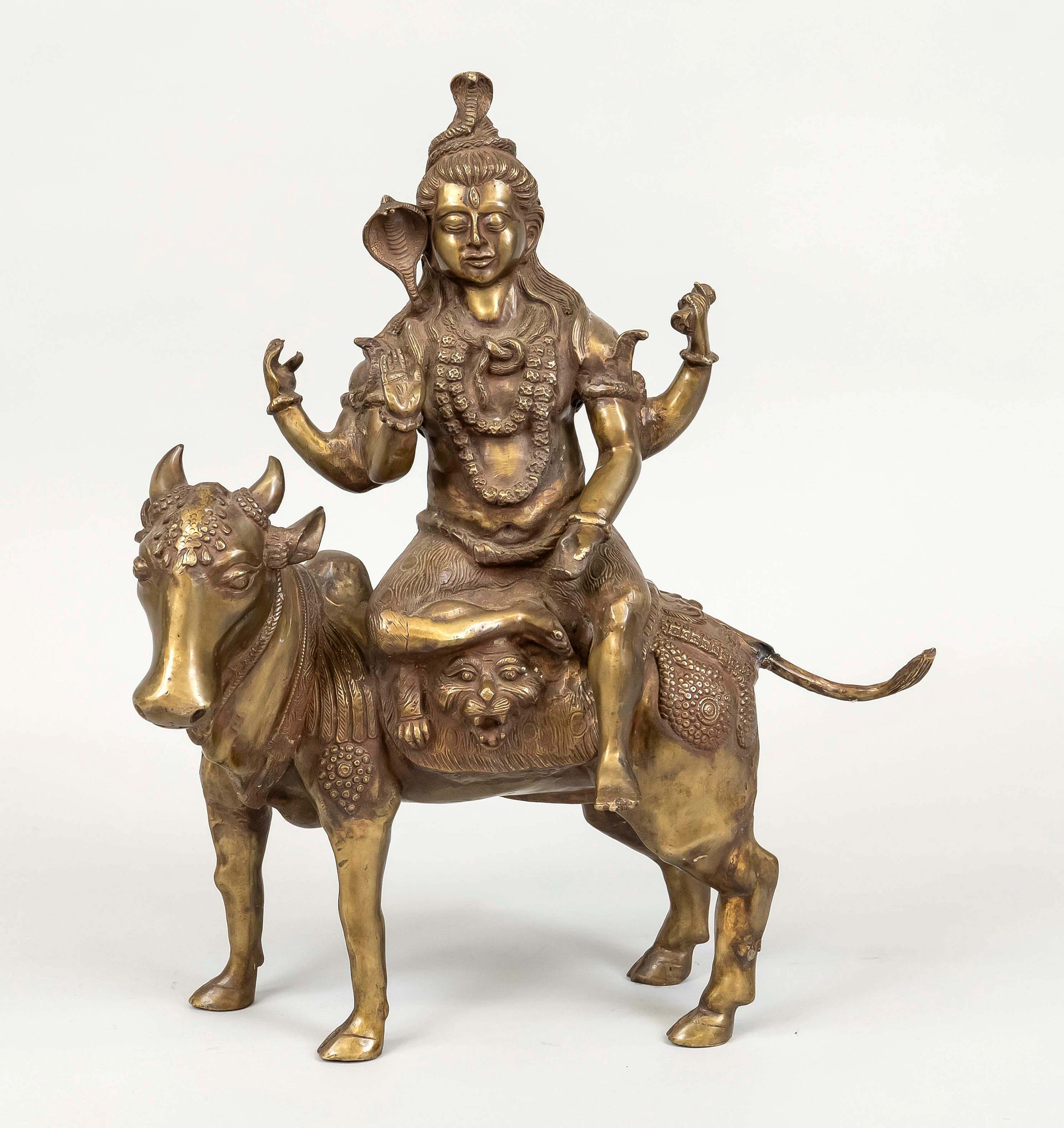 Shiva auf Nandi, Indien, 20. Jh.