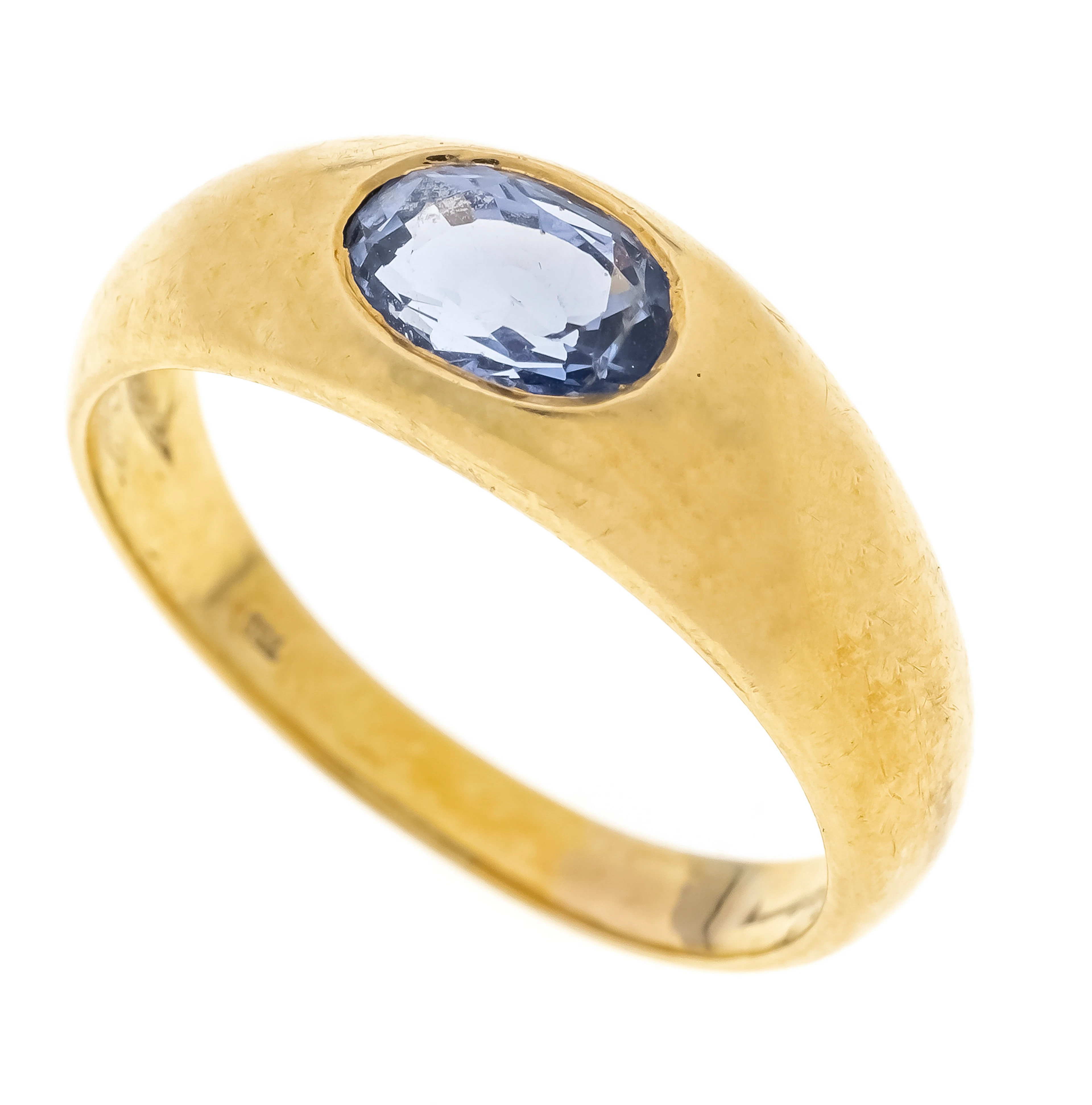 Saphir-Ring GG 750/000 mit einem