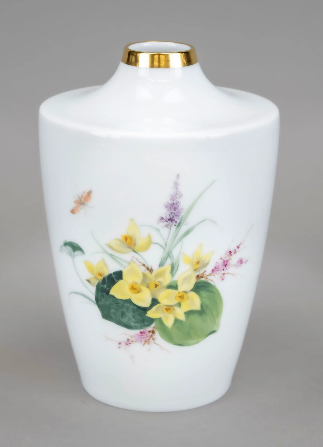 Moderne Tischvase mit Blumenmaler