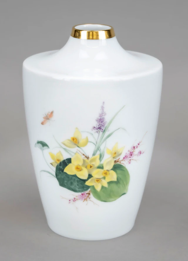 Moderne Tischvase mit Blumenmaler