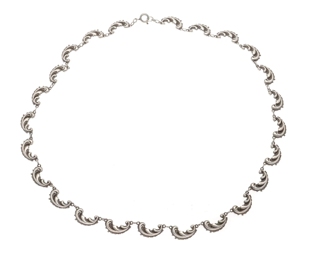 Ornamentales Glieder-Collier Silb