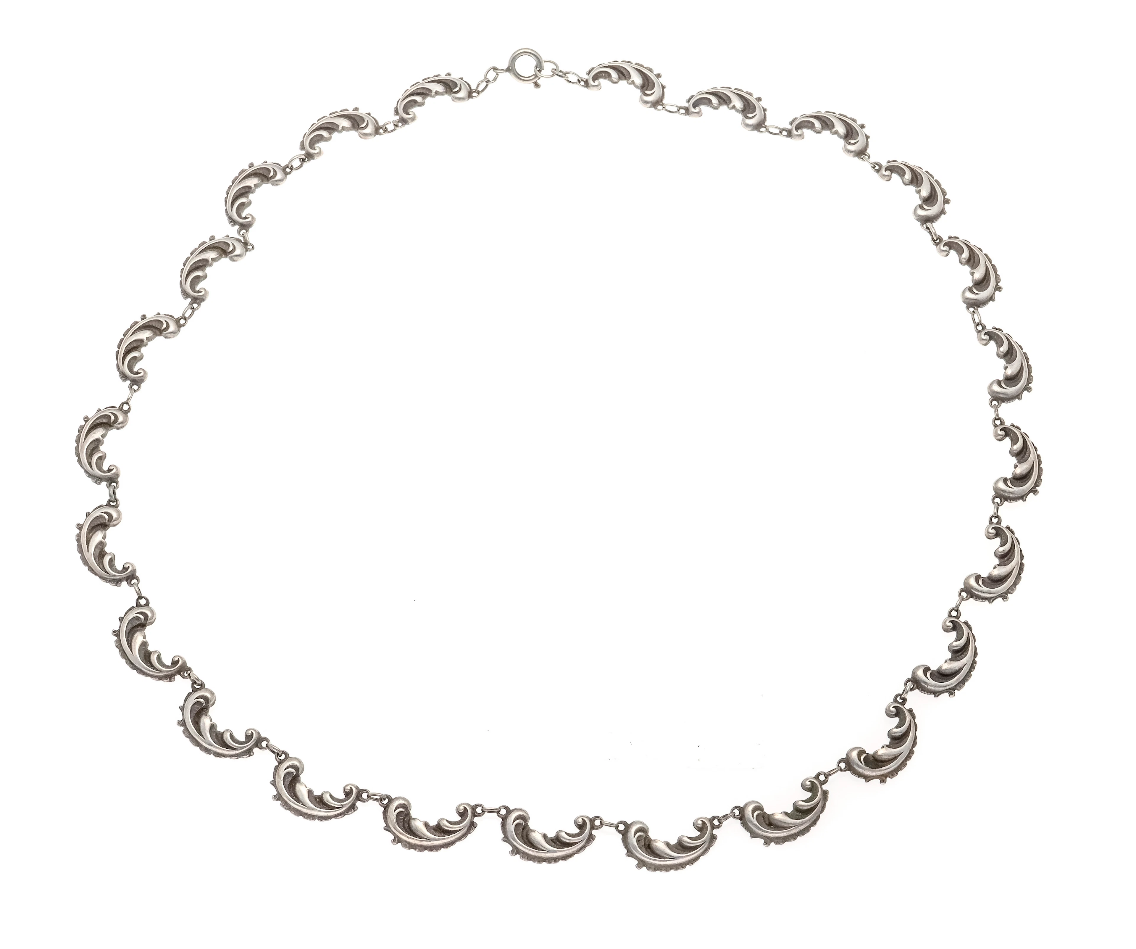 Ornamentales Glieder-Collier Silb