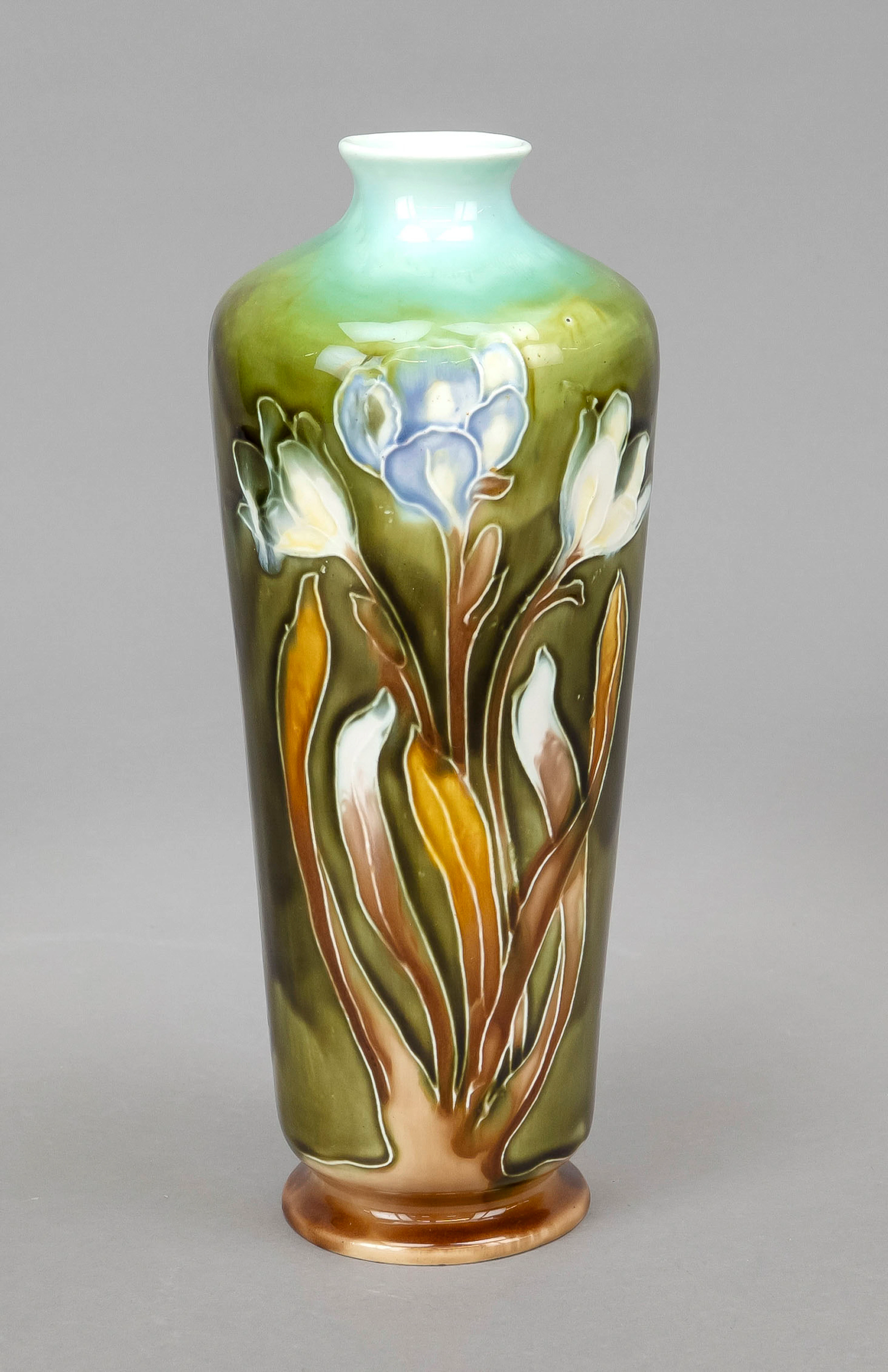 Jugendstil-Keramikvase, um 1900, r