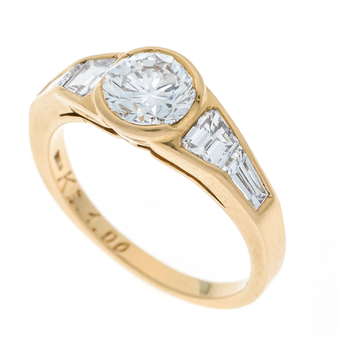 Brillant-Ring GG 750/000 mit eine