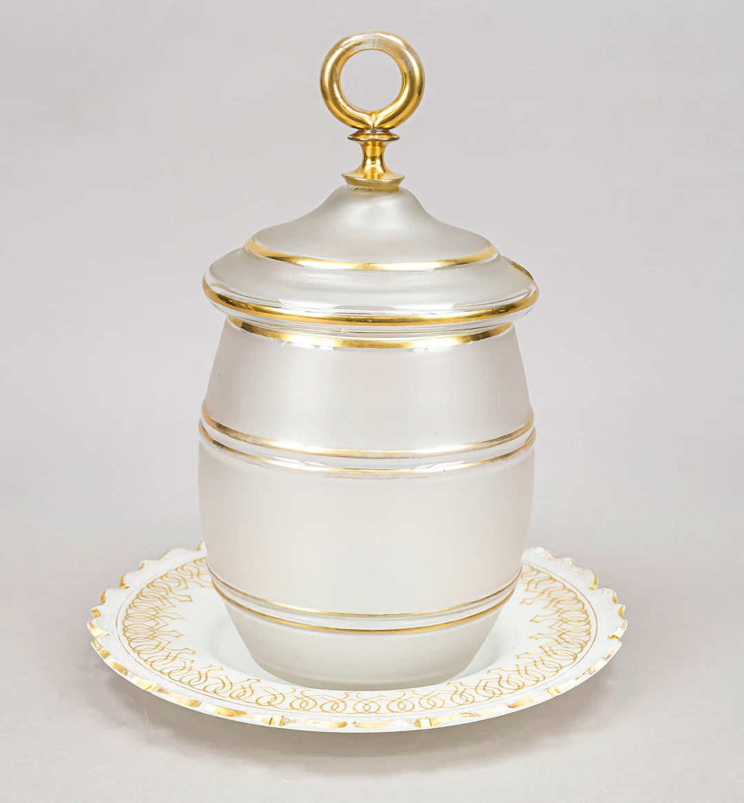 Bowle mit Unterteller, 1. H. 20.