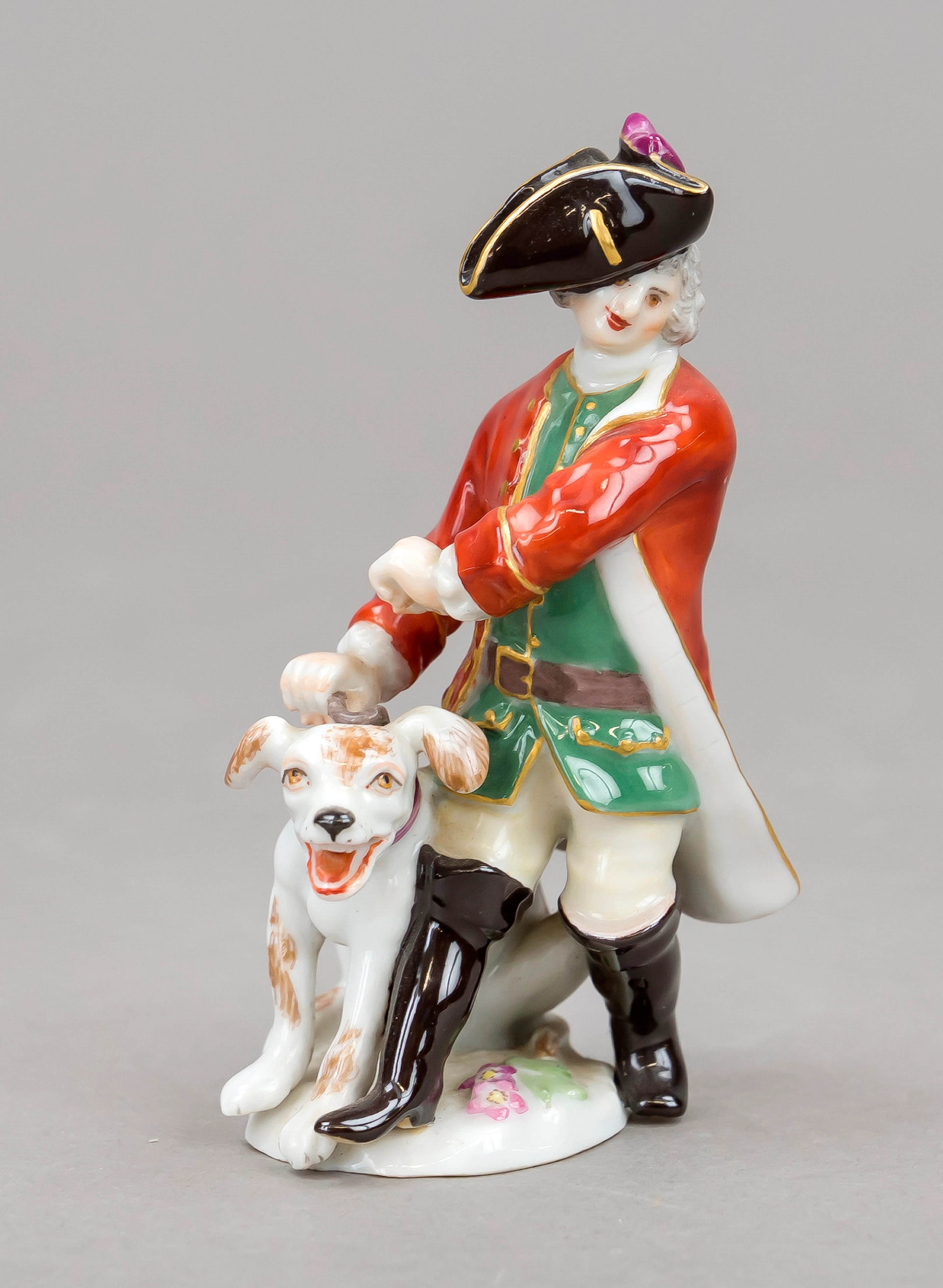 Jäger mit Hund, meissen, Marke na