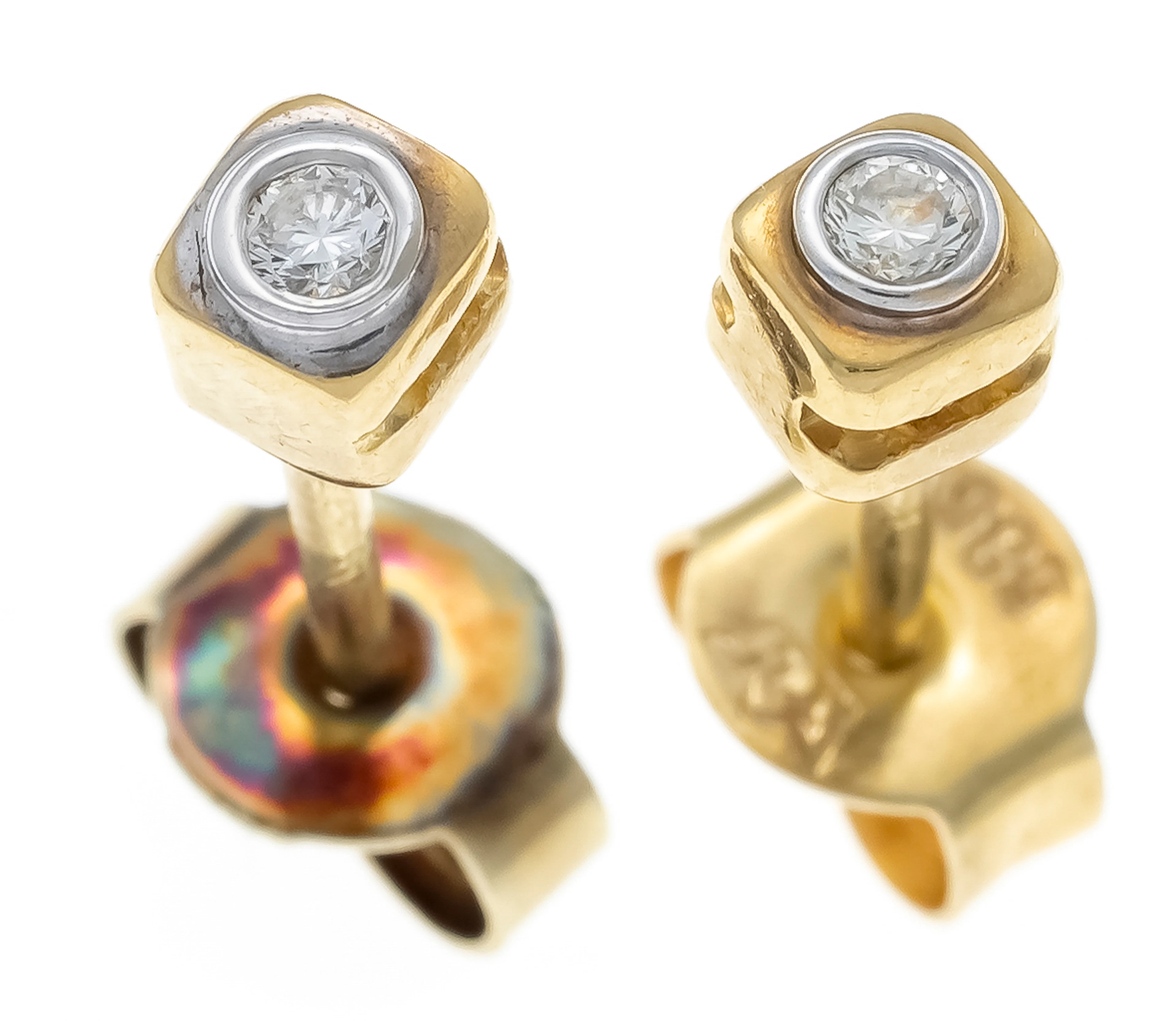 Solitär Brillant-Ohrstecker GG/WG