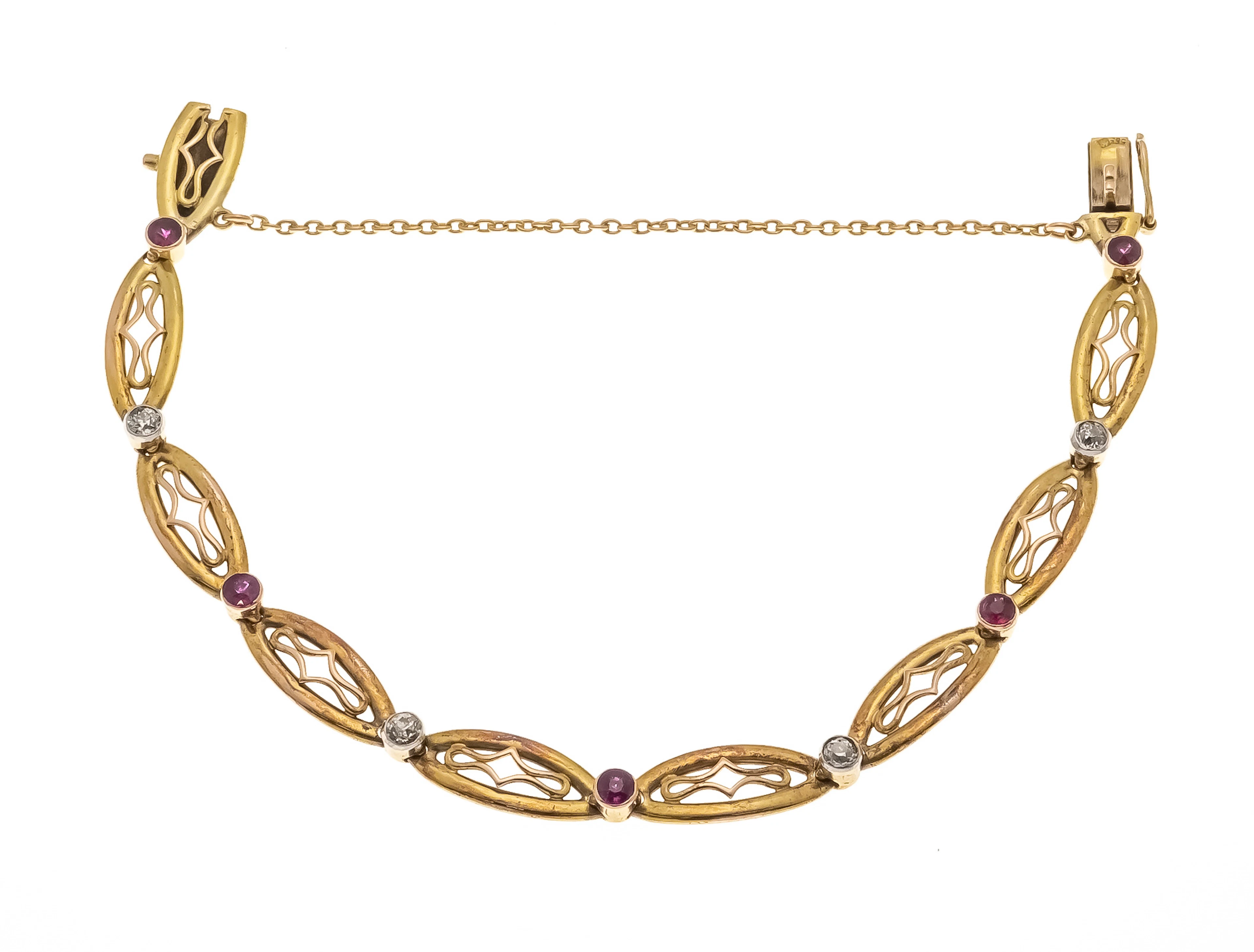Jugendstil Glieder-Armband GG/WG 5