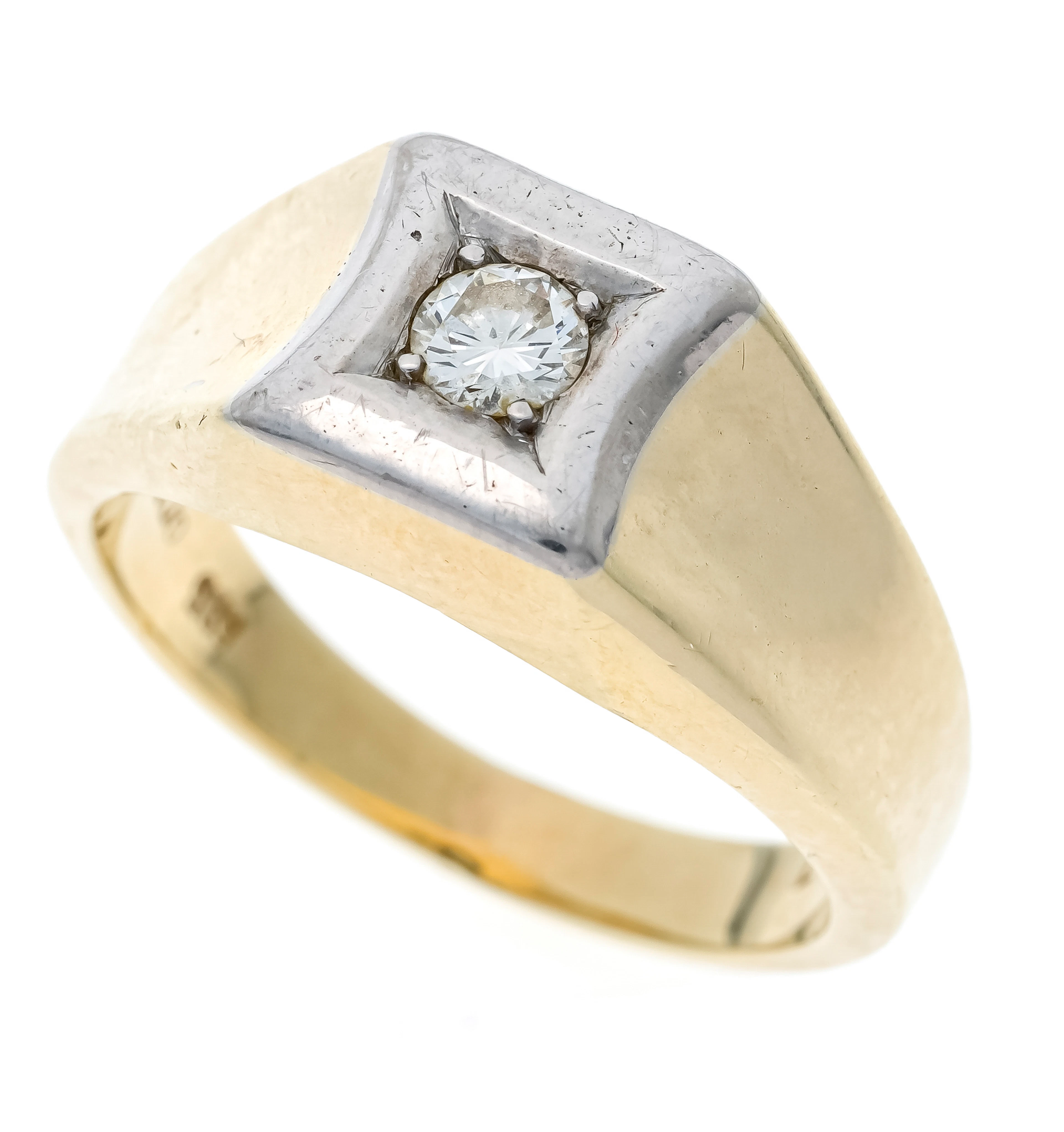 Solitär Brillant-Ring GG/WG 585/0