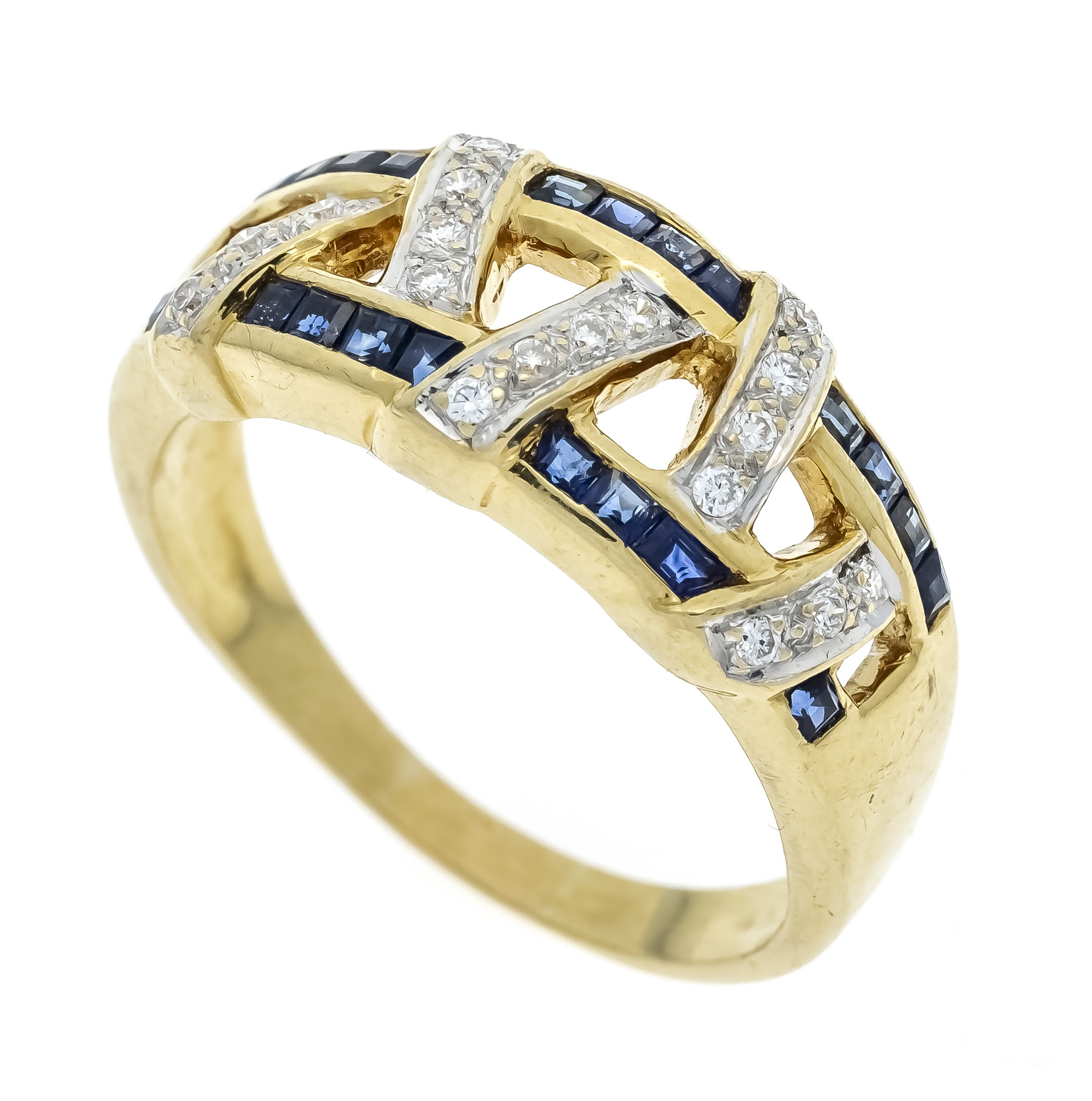 Saphir-Diamant-Ring GG 750/000 Durc
