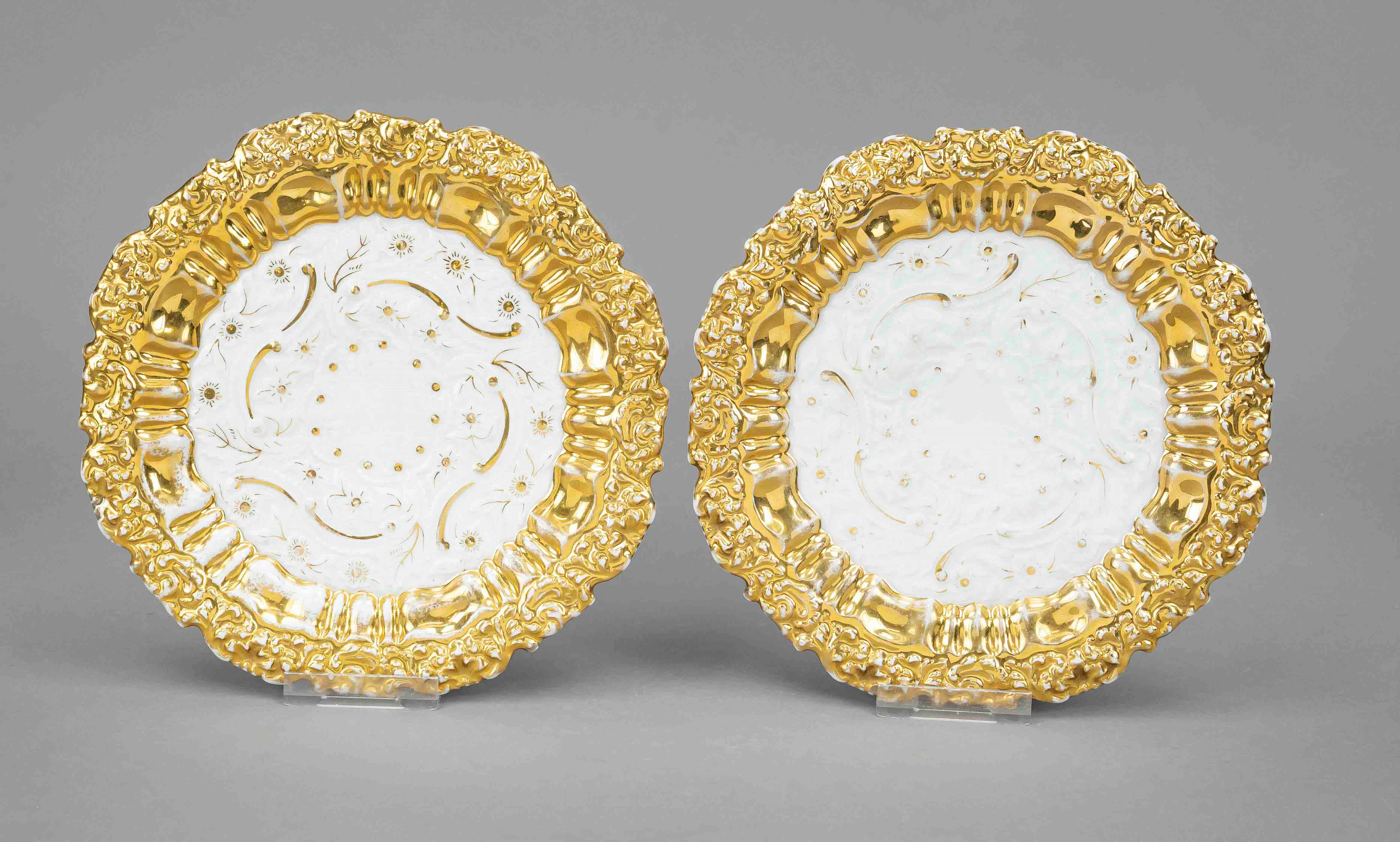 Zwei Prunkteller, Meissen, Anf. 19.