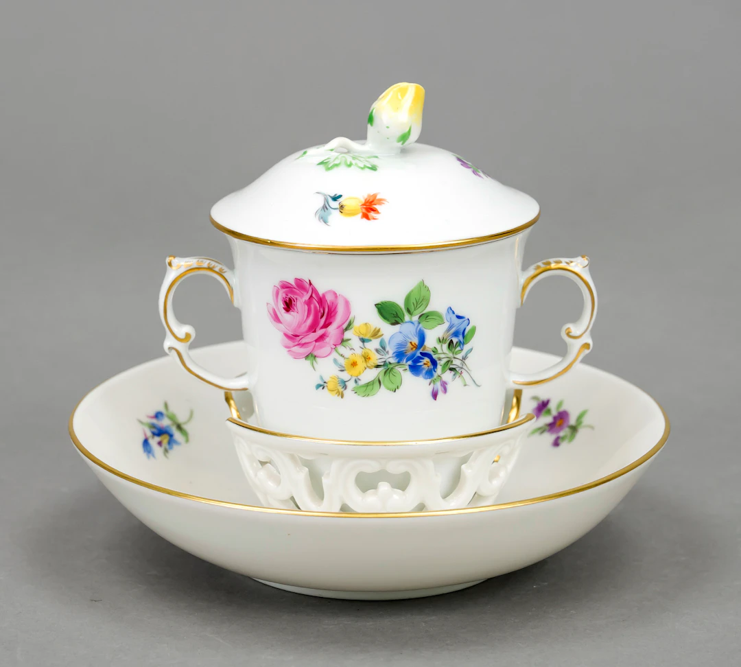 Trembleuse, 3-tlg., Meissen, Mark