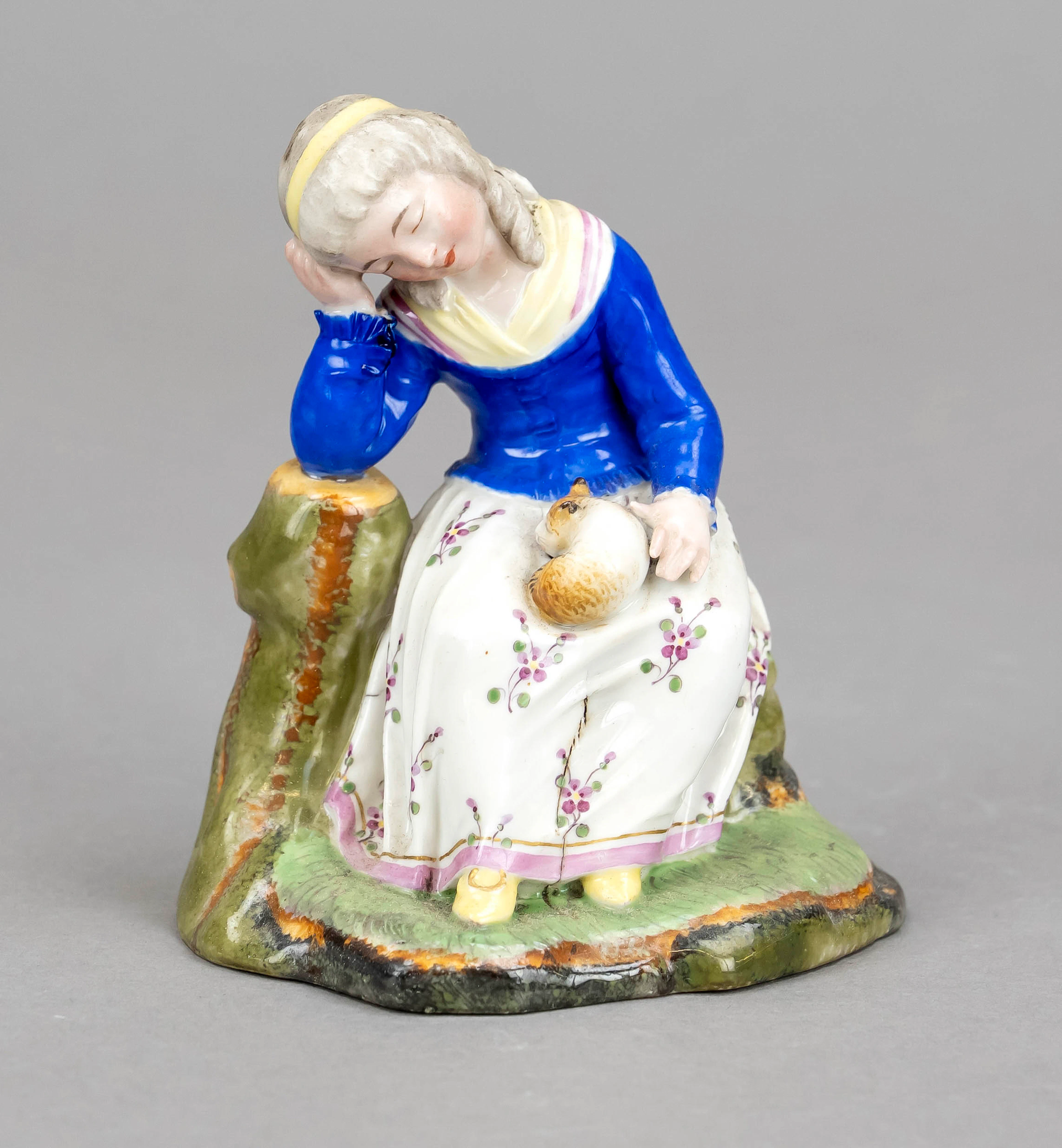 Schlafendes Mädchen mit Katze, Hö