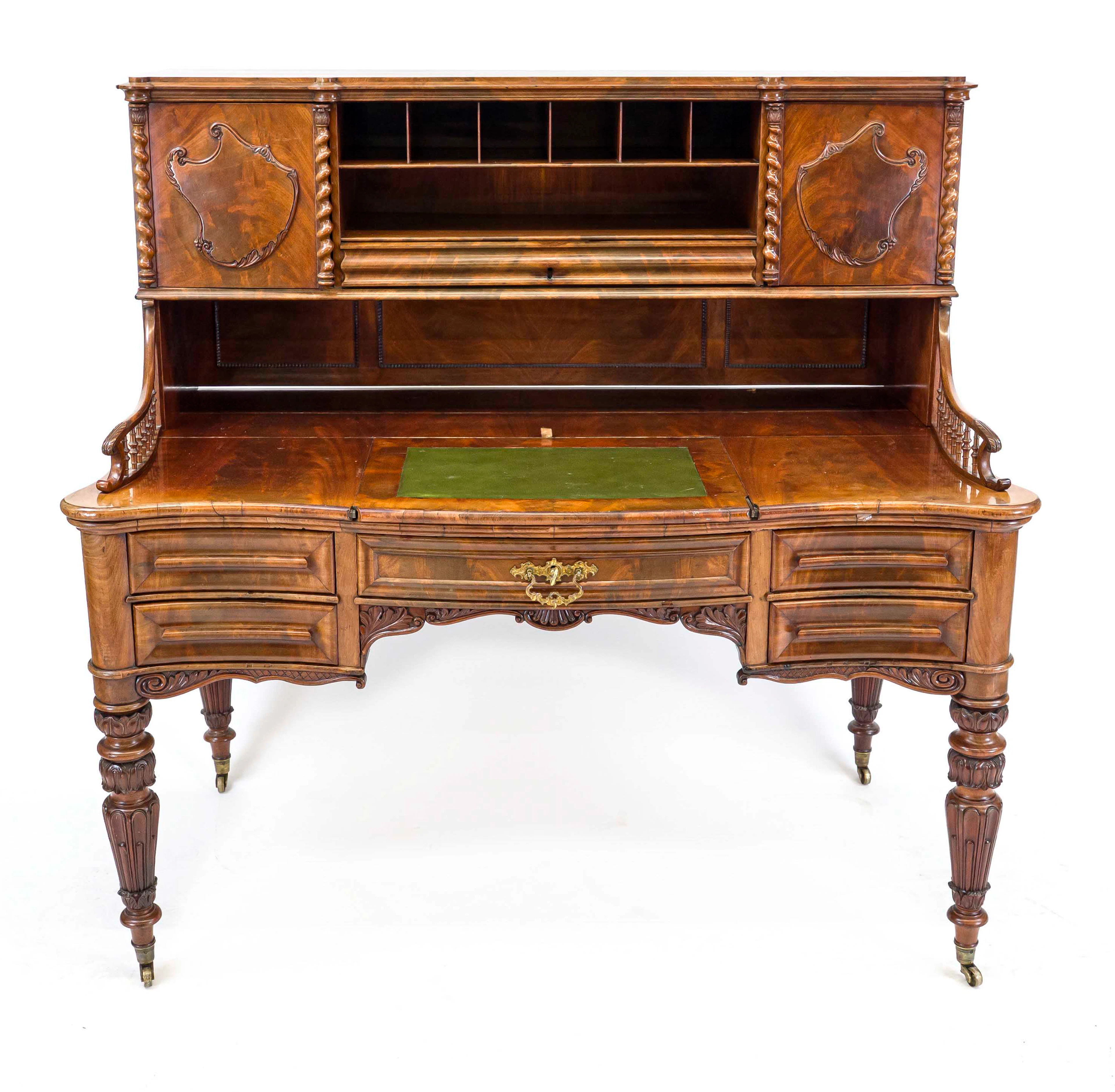 Aufsatzschreibtisch um 1860, Maha