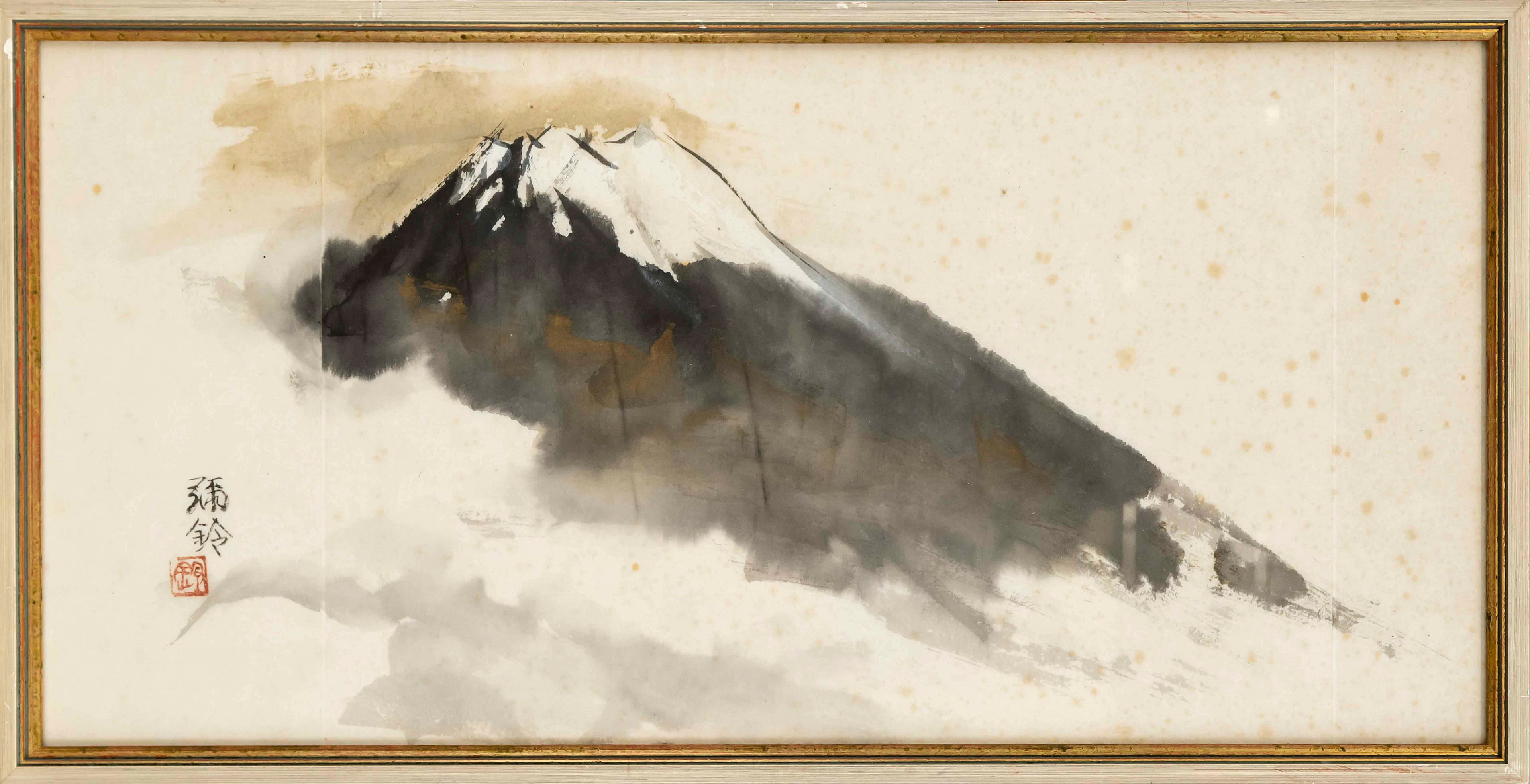 2 Tuschemalereien, Japan, 20. Jh.