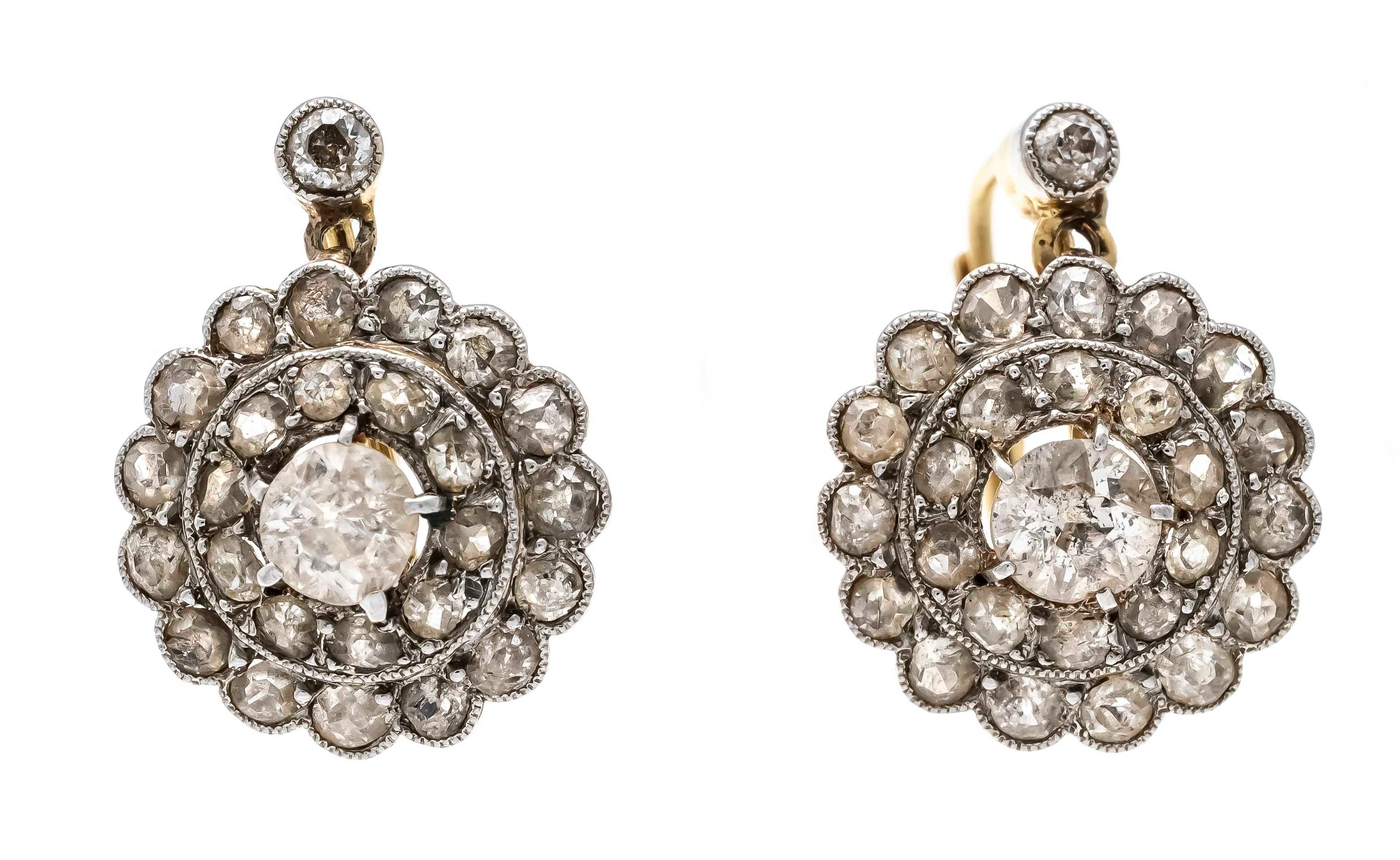 Altschliff-Diamant-Ohrringe GG/WG