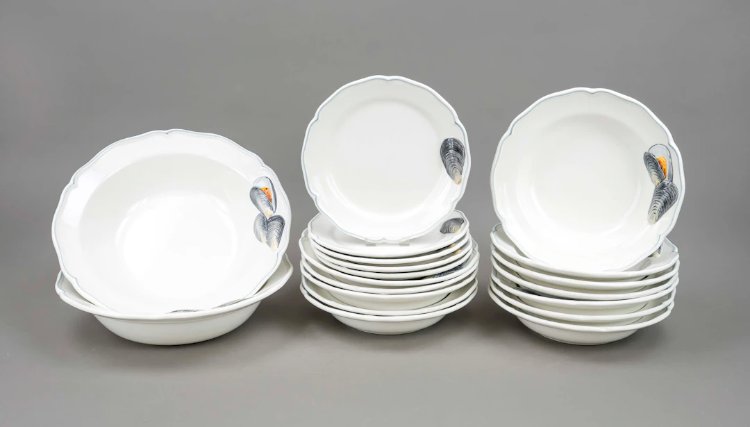 Muschelservice für 12 Personen, 1