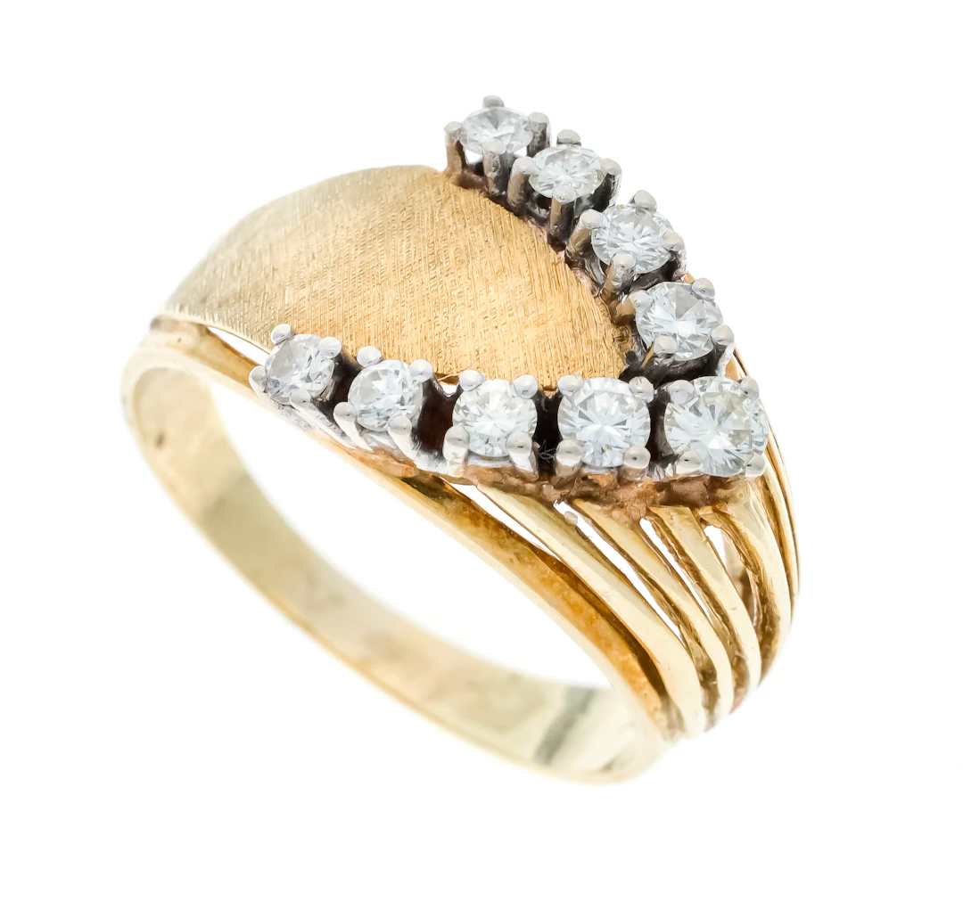 Brillant-Ring um 1950 GG/WG 585/0