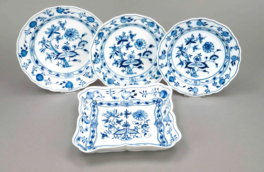 4 Teile Meissen, 19./20.Jh., 1. u