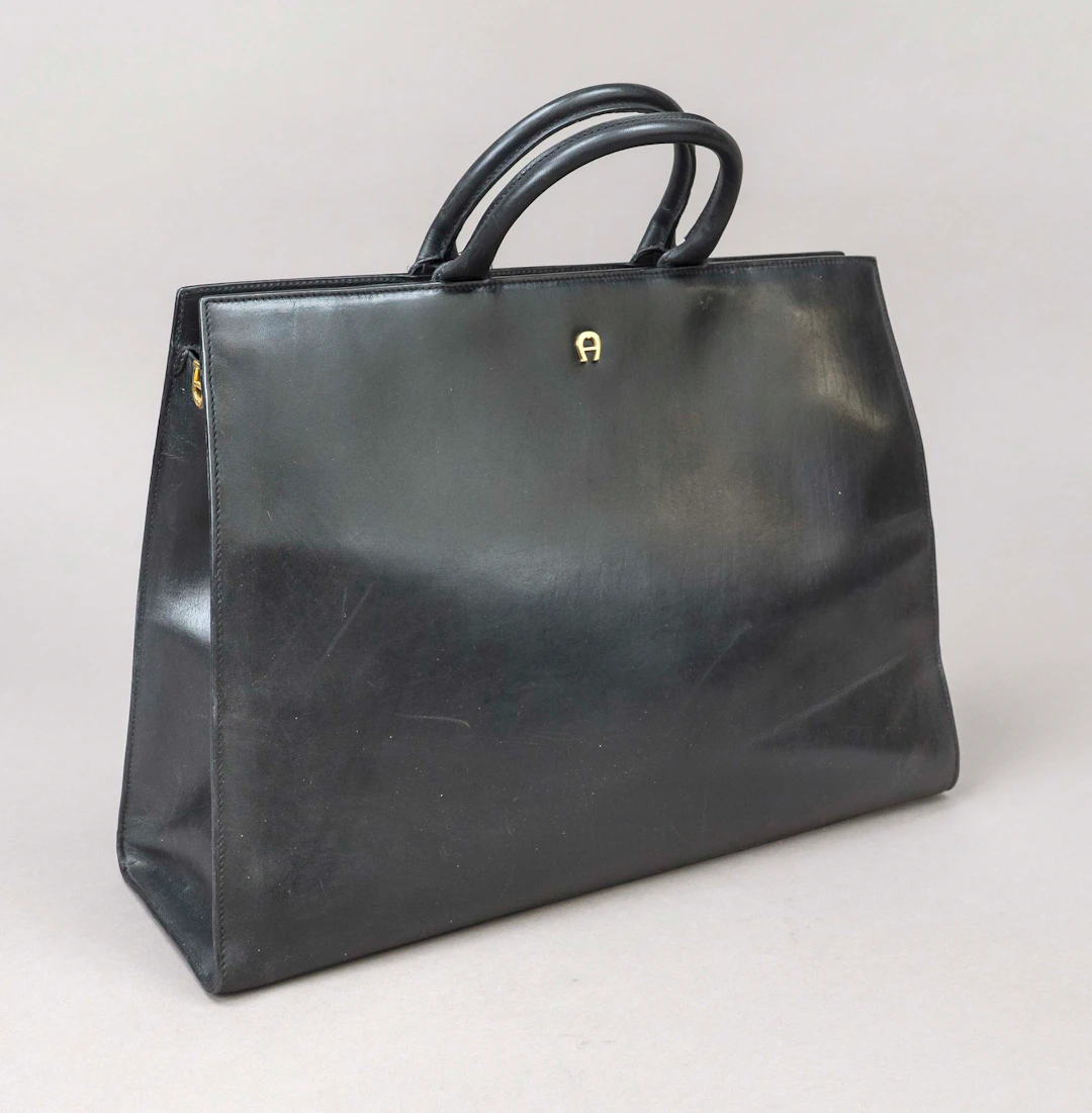 Aigner, Vintage Tote Bag, schwarz