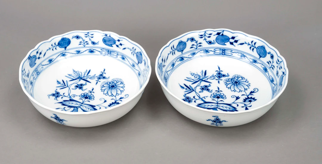 Zwei runde Schalen, Meissen, Mark