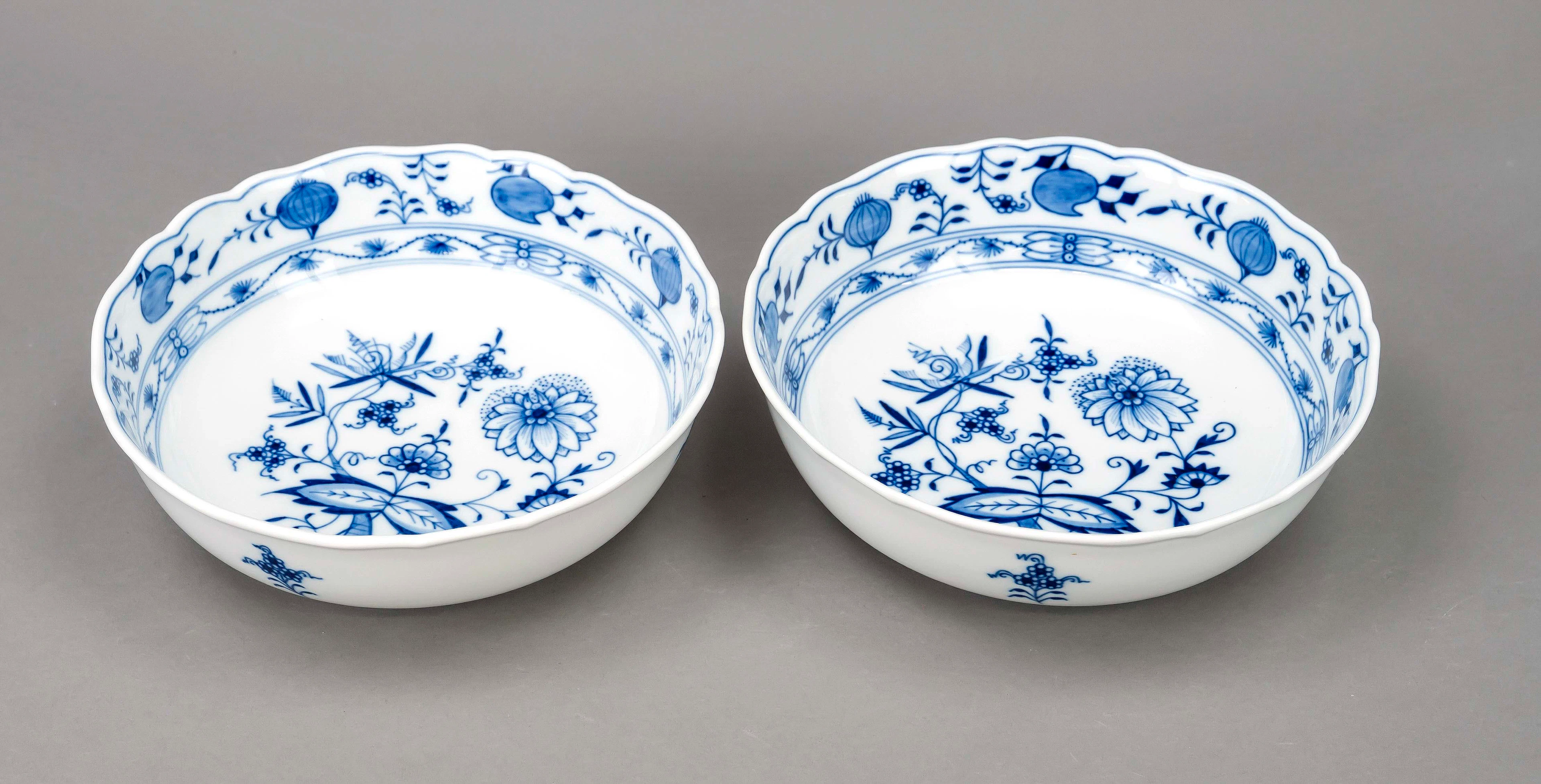 Zwei runde Schalen, Meissen, Mark