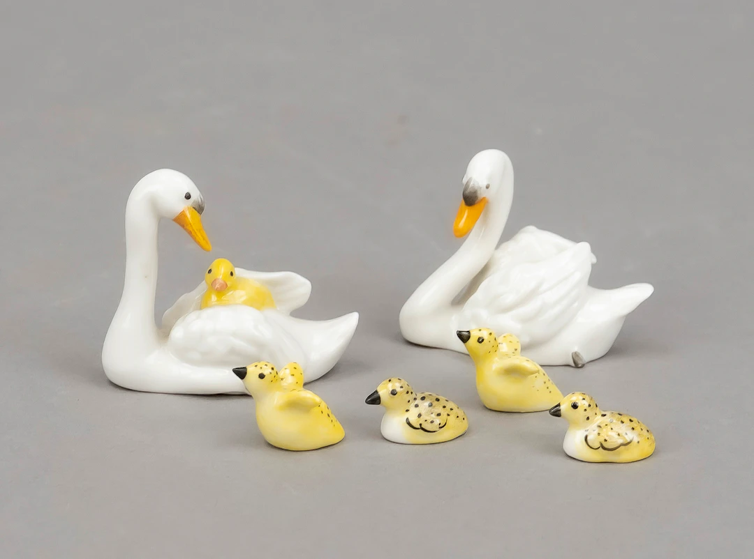 Miniatur Schwanenfamilie, Teil e