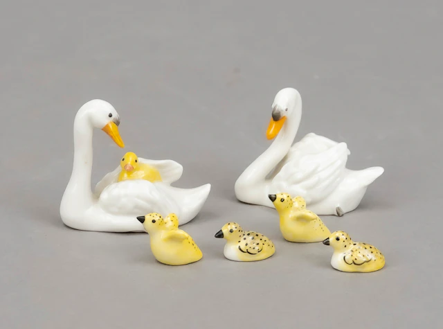 Miniatur Schwanenfamilie, Teil e