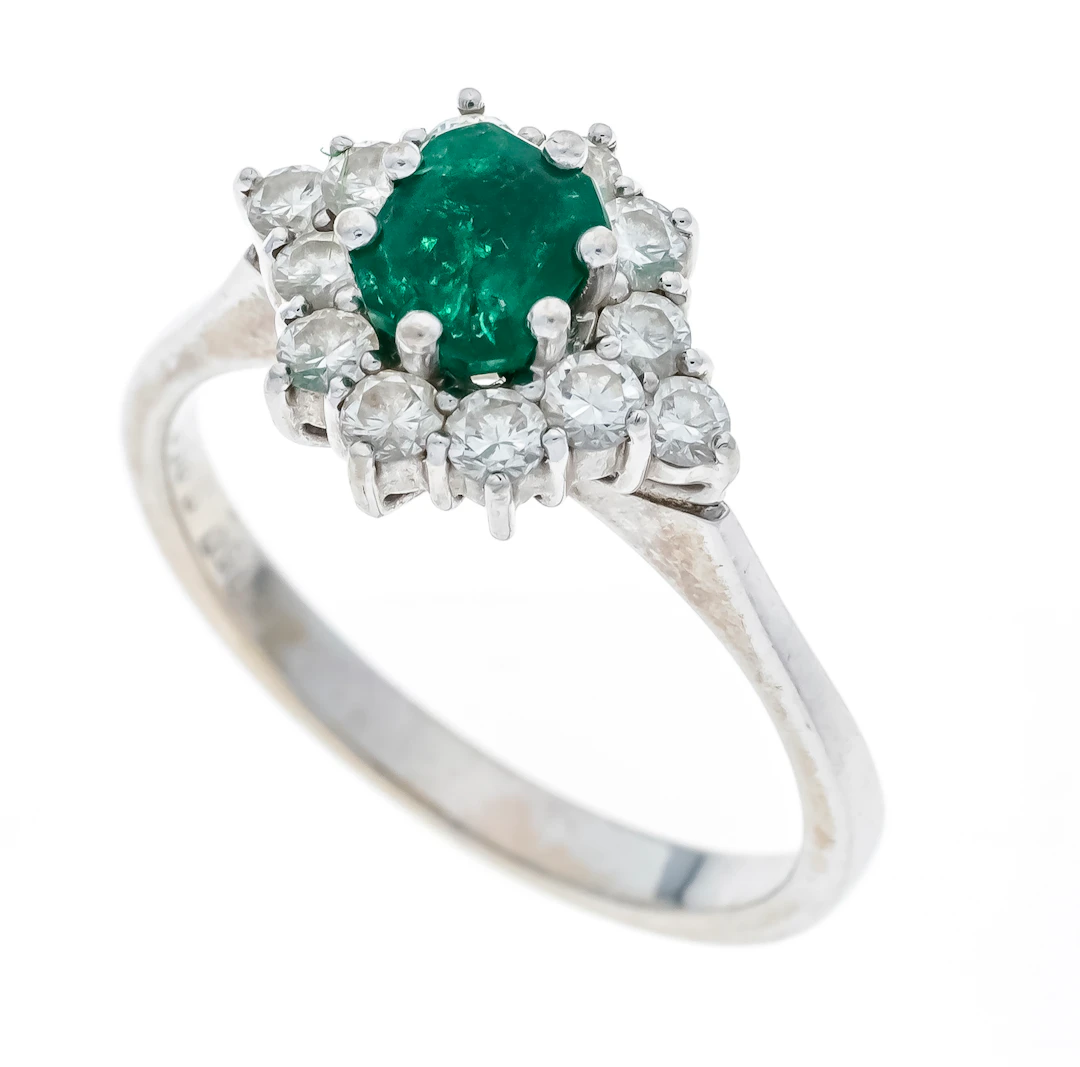 Smaragd-Brillant-Ring WG 585/000