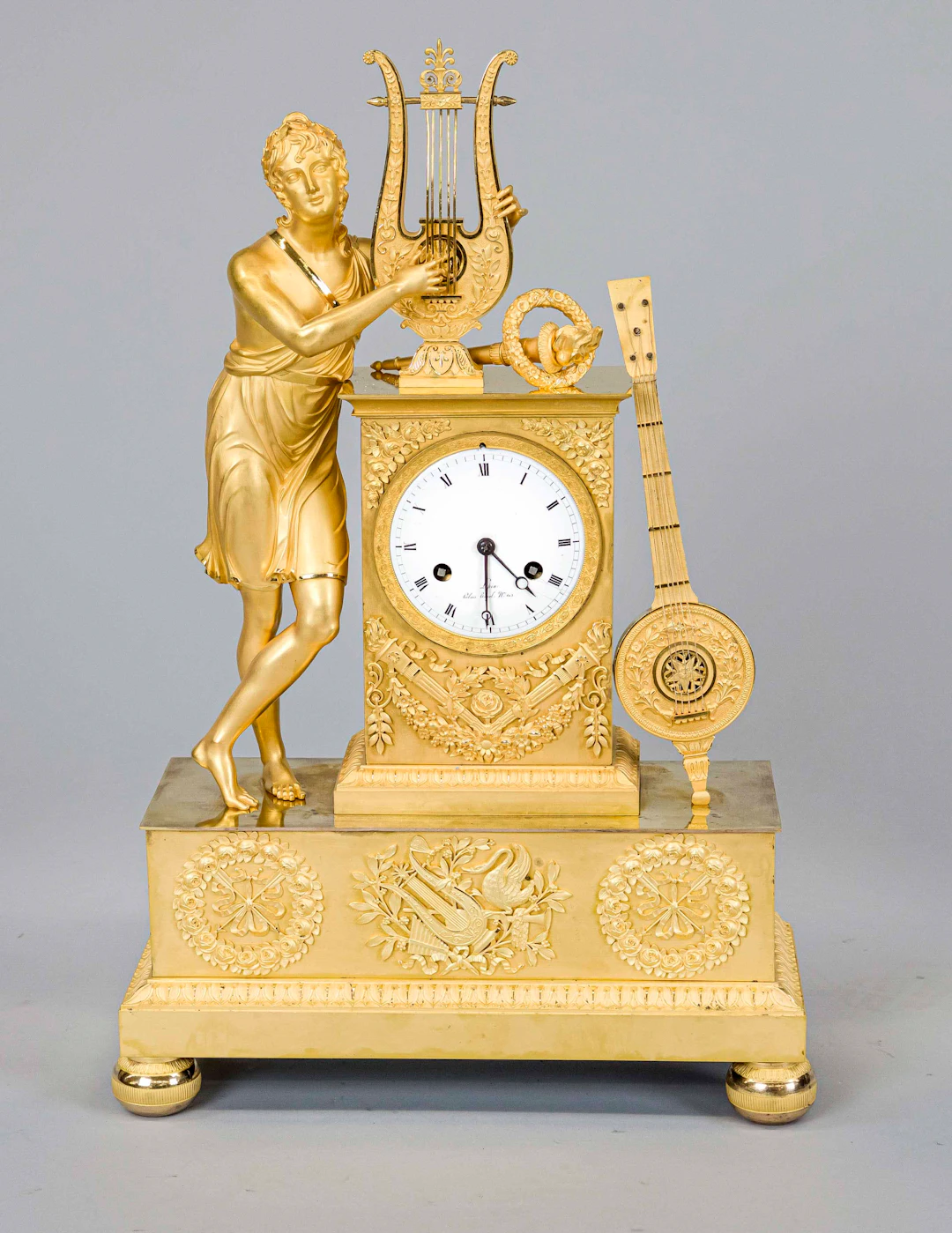 Empire - Bronze Figuren Pendule