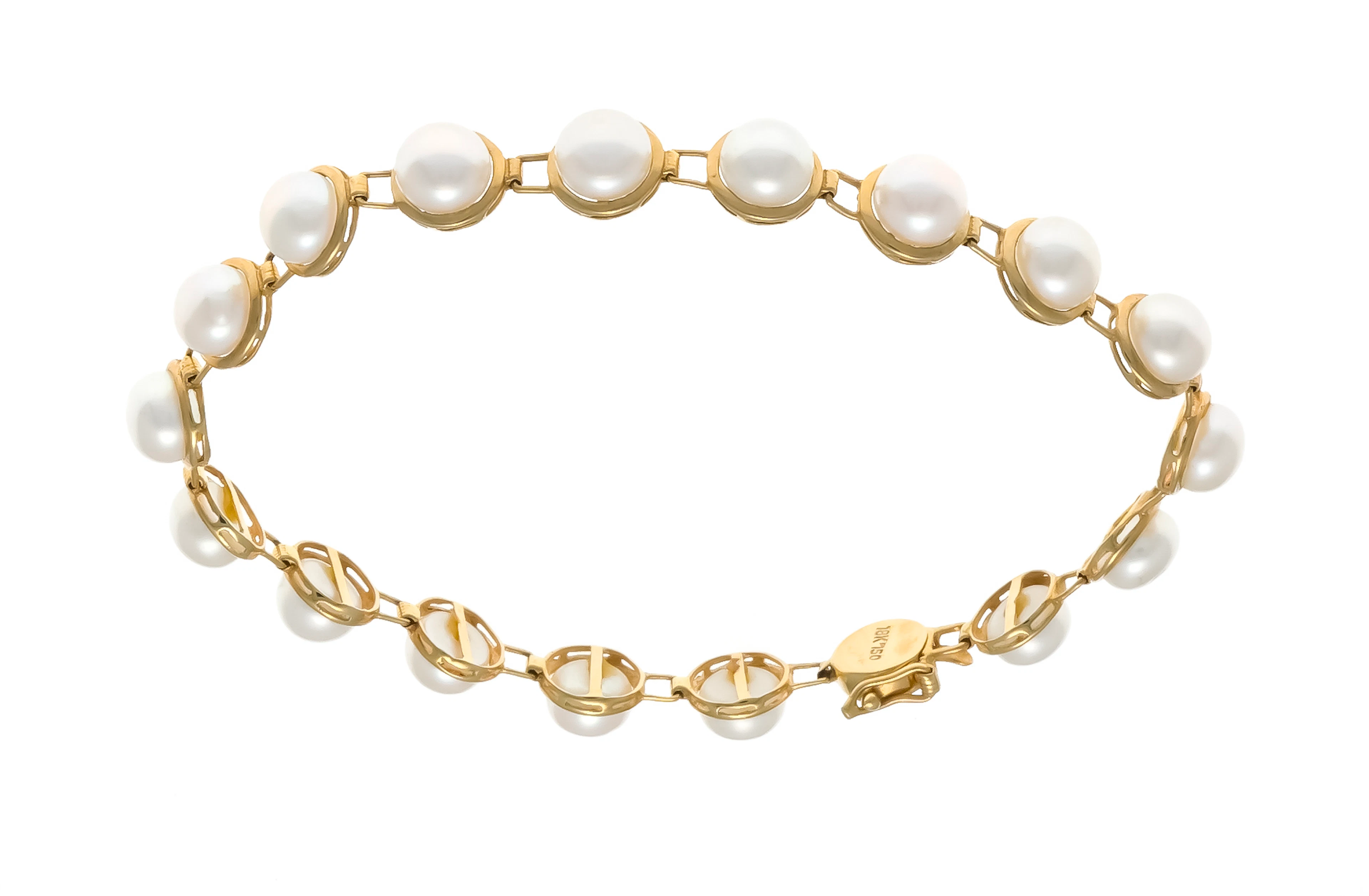 Filigranes Zuchtperlen-Armband GG