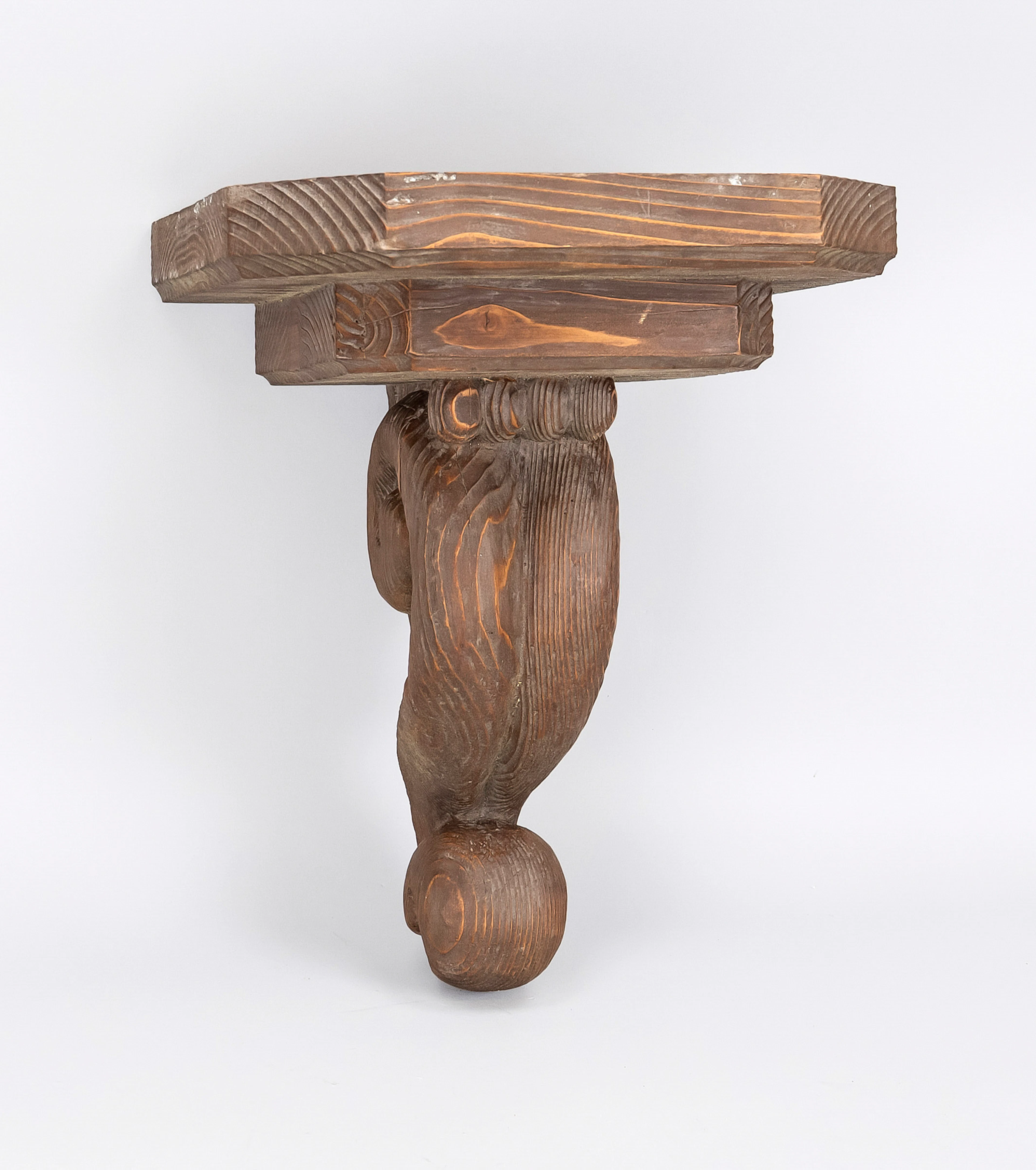 Große Wandkonsole, 19. Jh., Holz