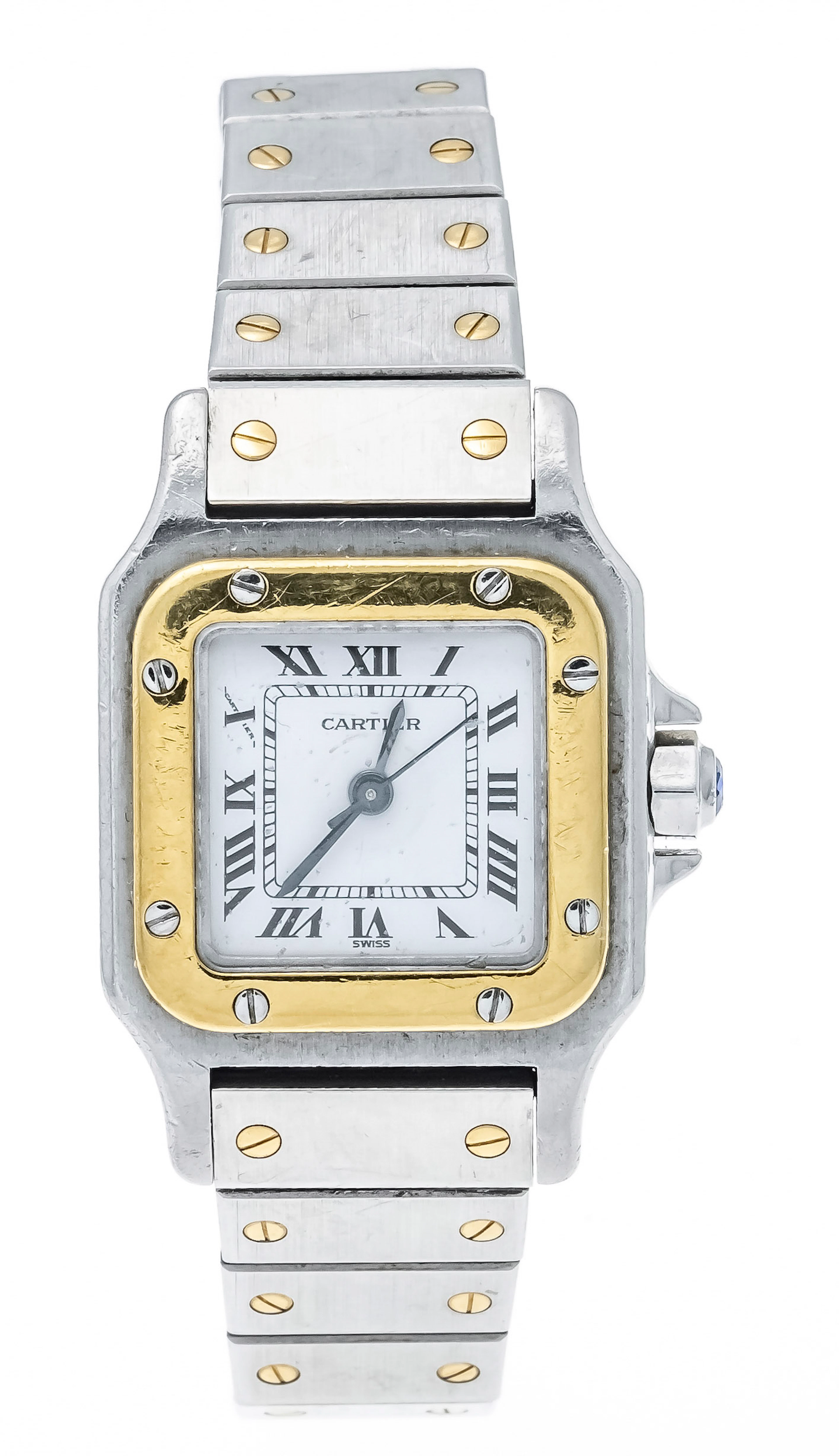 Cartier Santos Galbeè, Stahl / 75