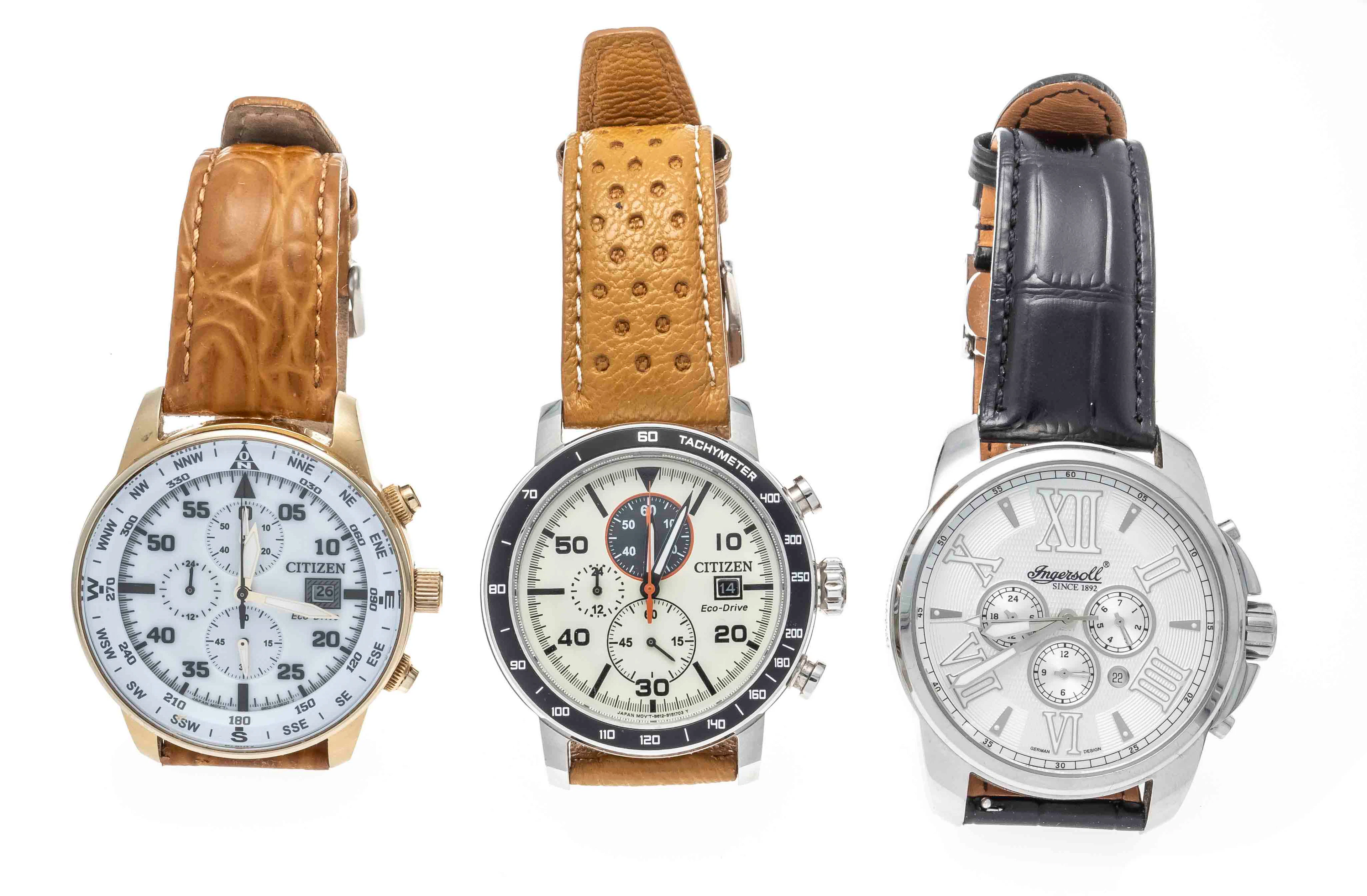 Konvolut 3 Armbanduhren, 1x Citize