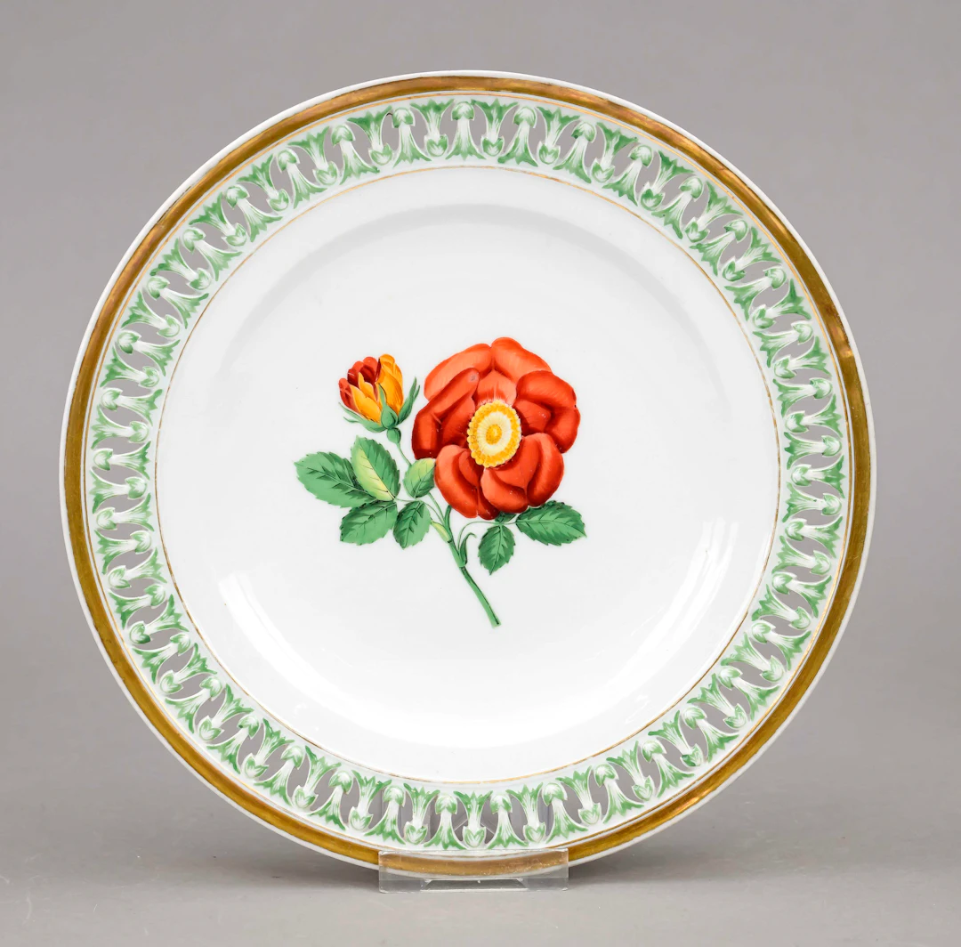 Durchbruchteller, Meissen, Marke