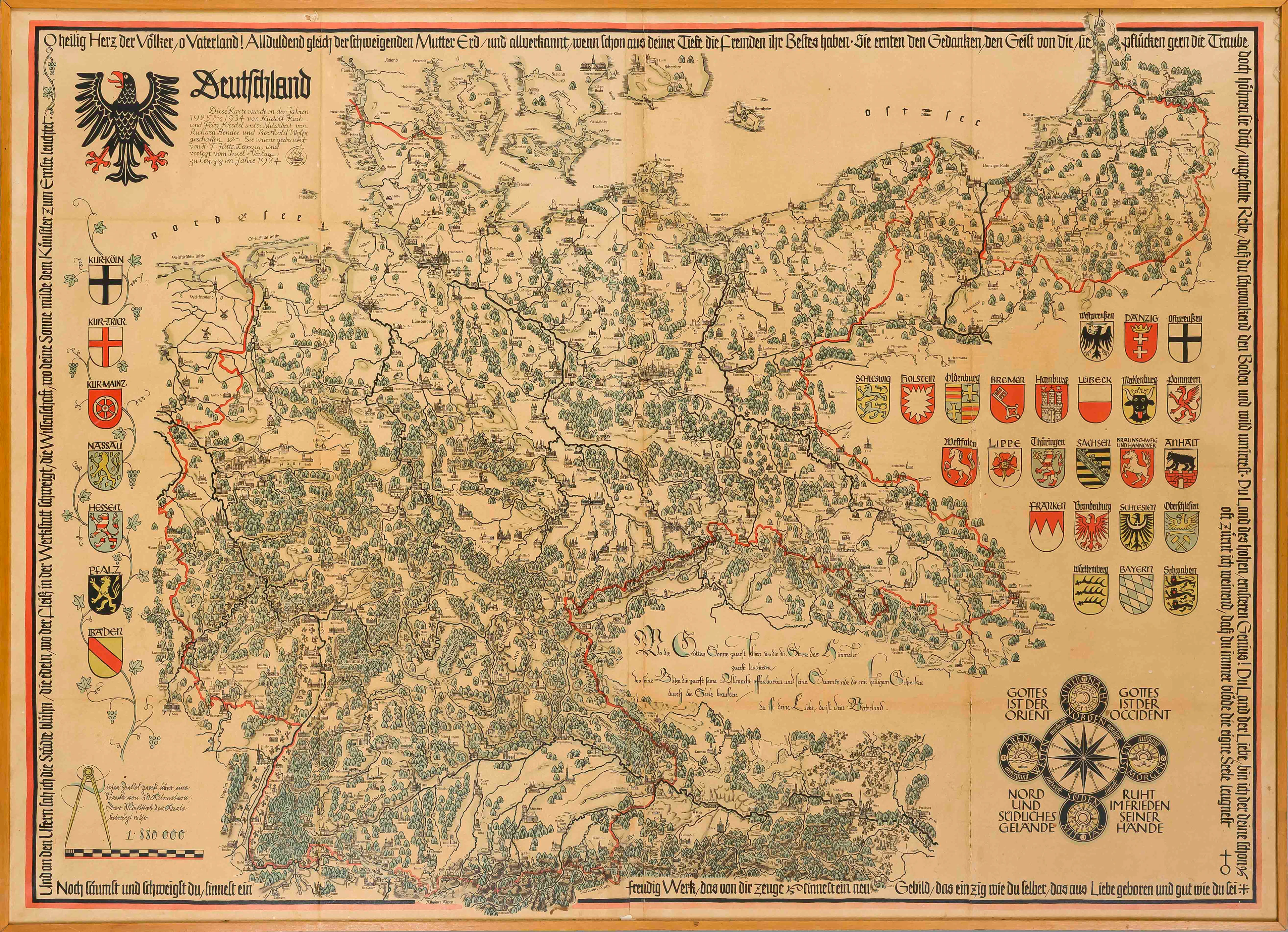 Große Deutschlandkarte, Ersch. im