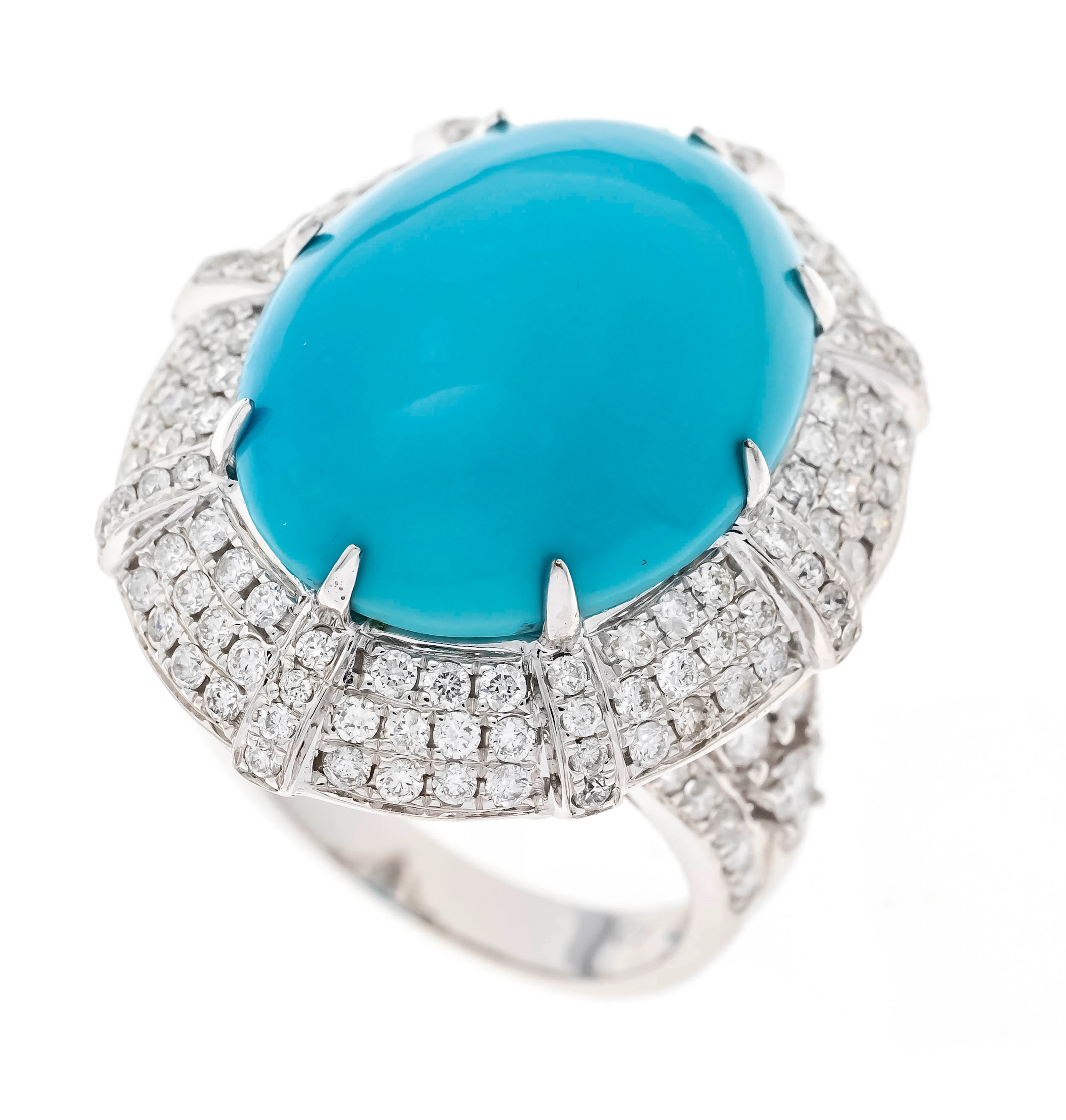 Türkis-Brillant-Ring WG 585/000 mi