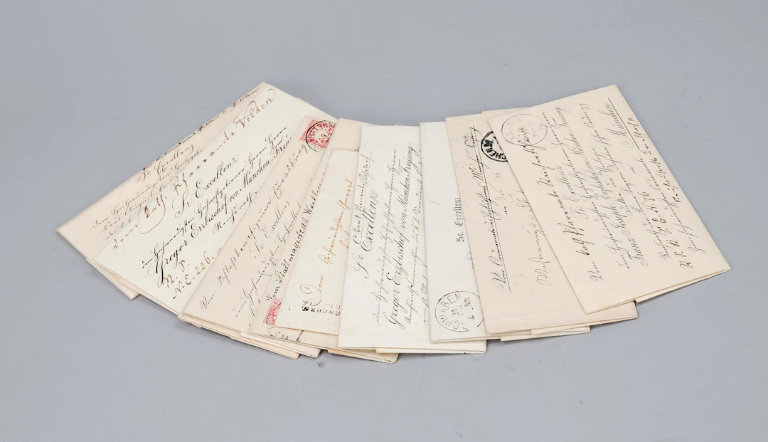 10 Briefe bzw. Ganzsachen, 19. Jh