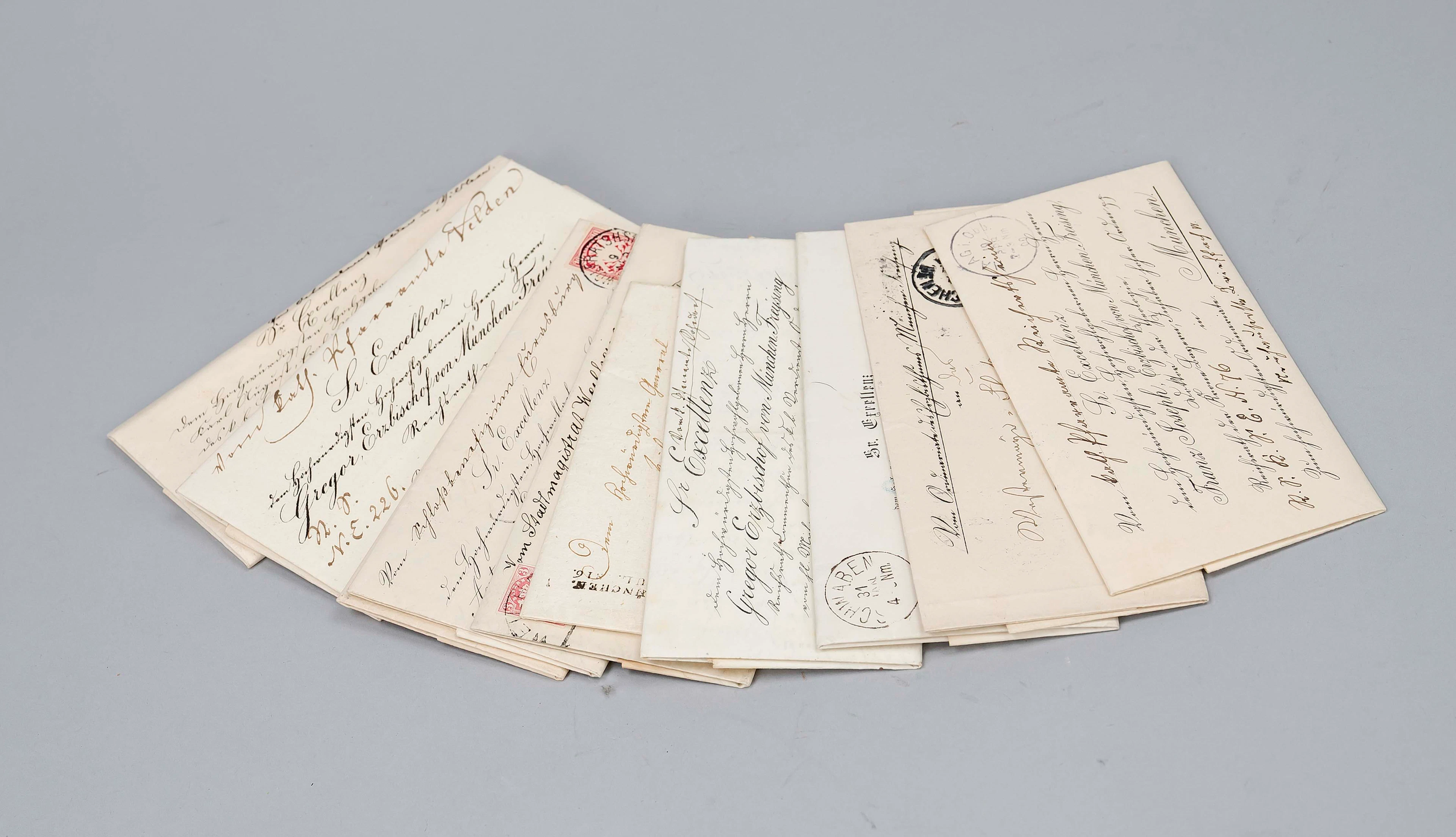 10 Briefe bzw. Ganzsachen, 19. Jh