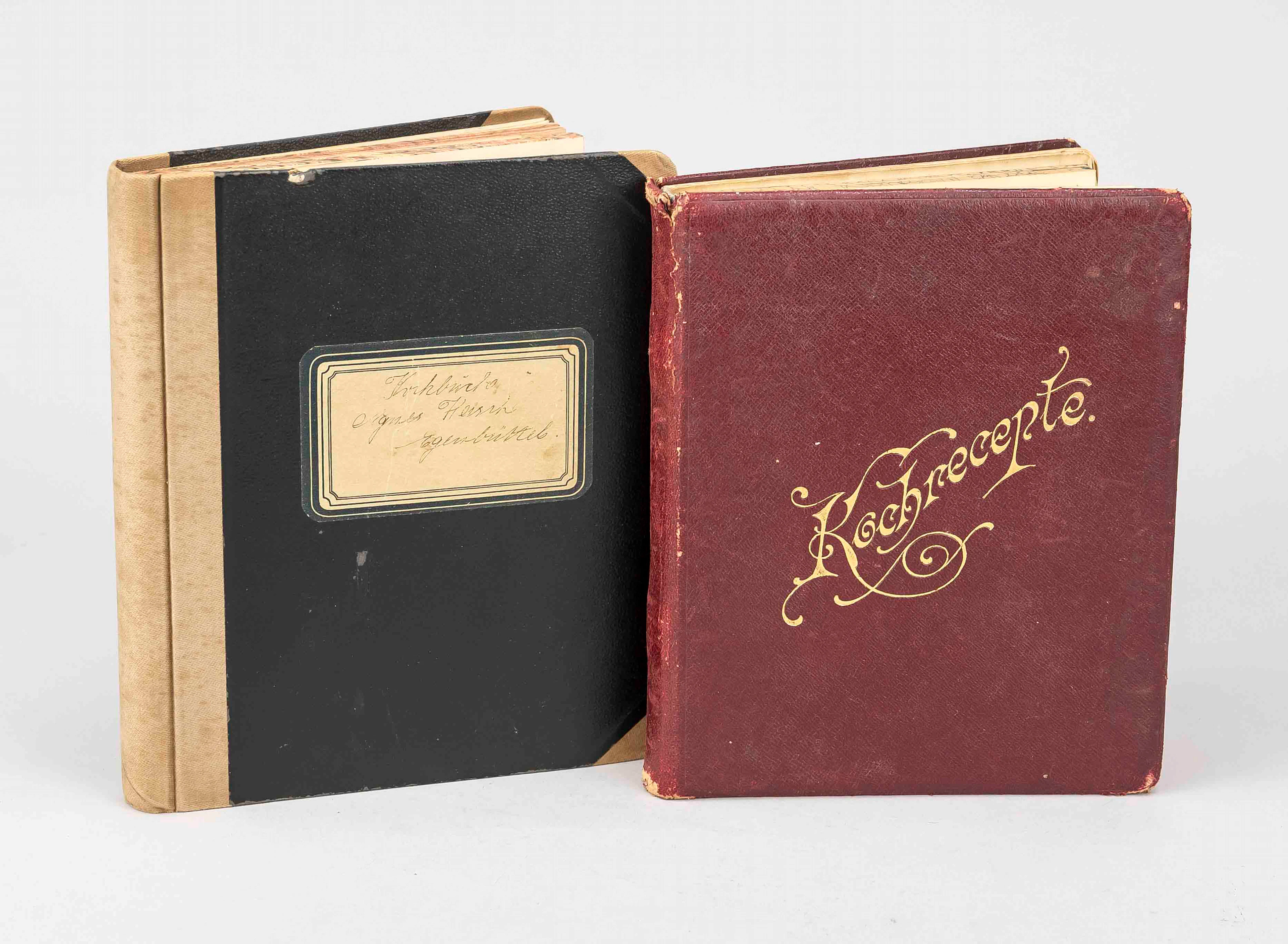 2 Kochbücher, Ende 19. Anf. 20. Jh
