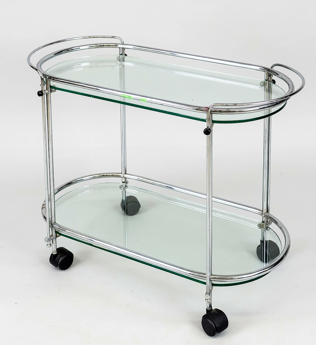 Servierwagen, um 2000, verchromte