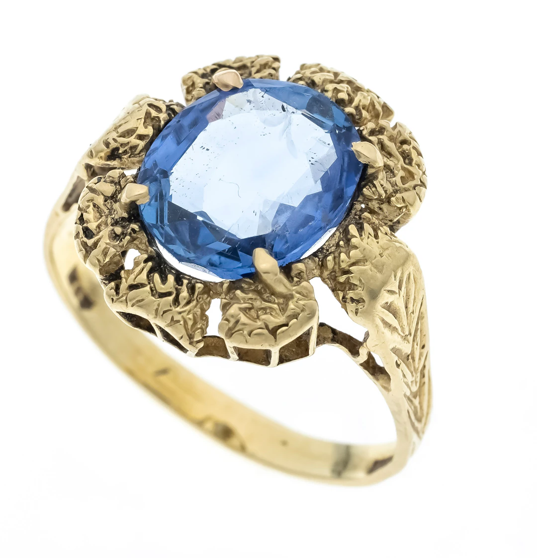 Ceylon Saphir-Ring GG 750/000 mit