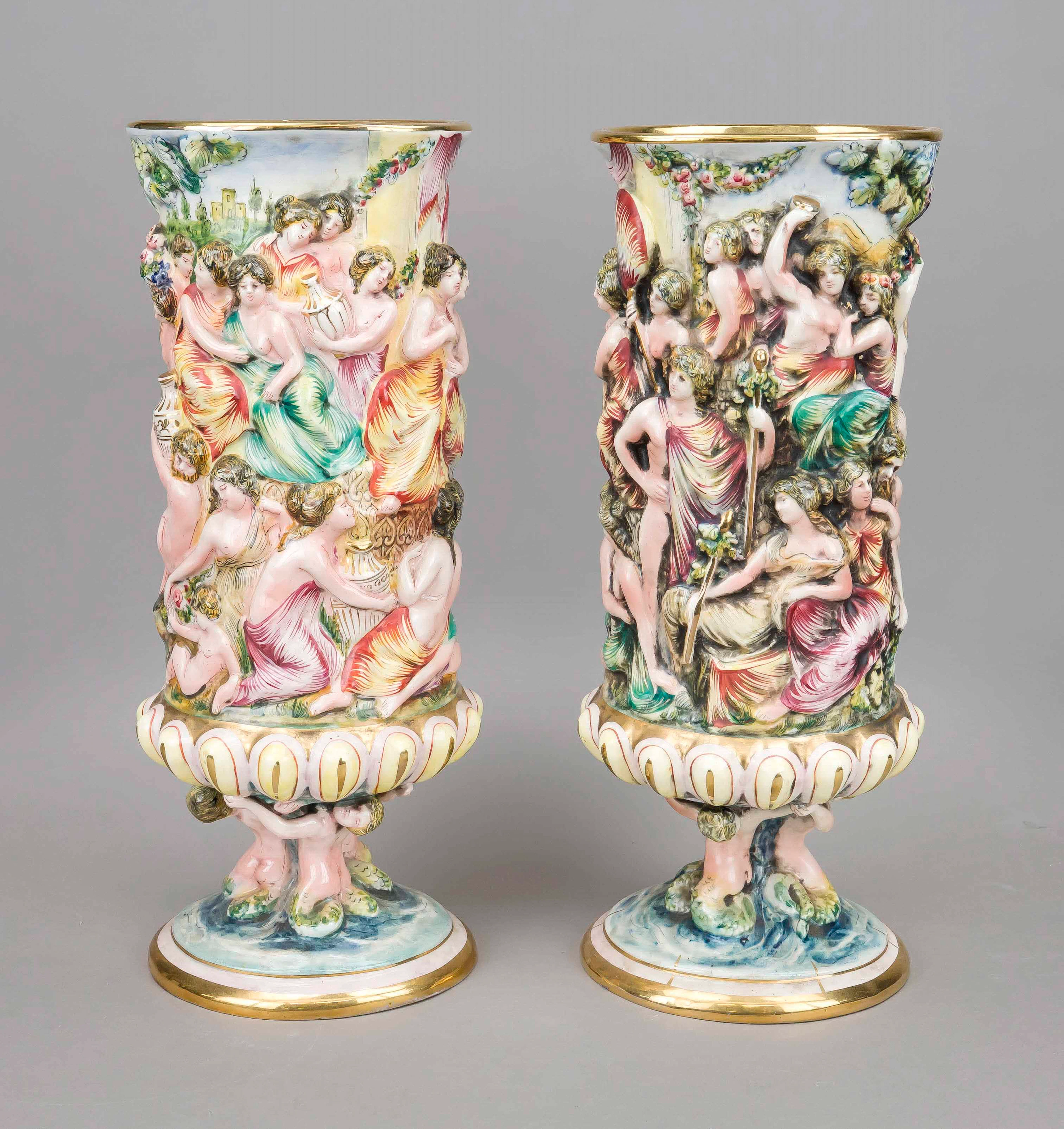 2 Vasen, Capodimonte, Doccia, Ita